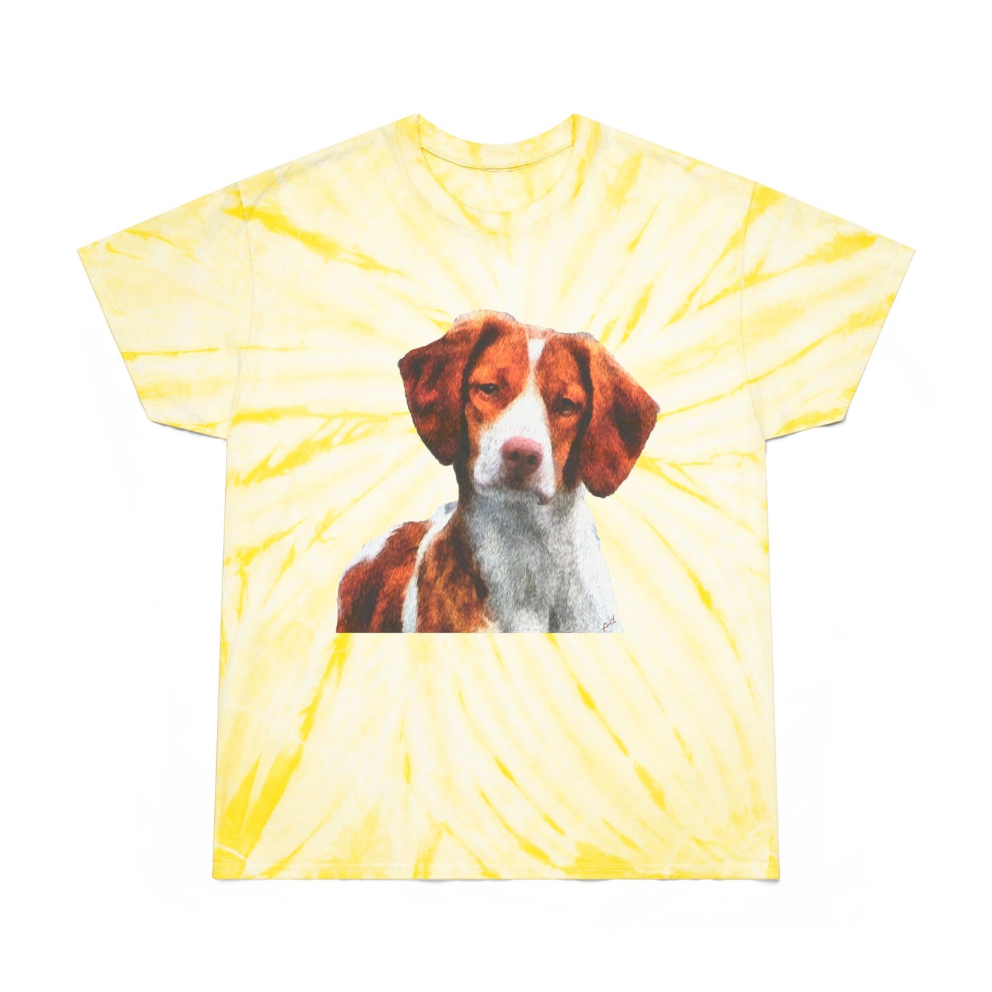 Brittany Spaniel 'Gunner' Unisex Tie-Dye Tee, Cyclone