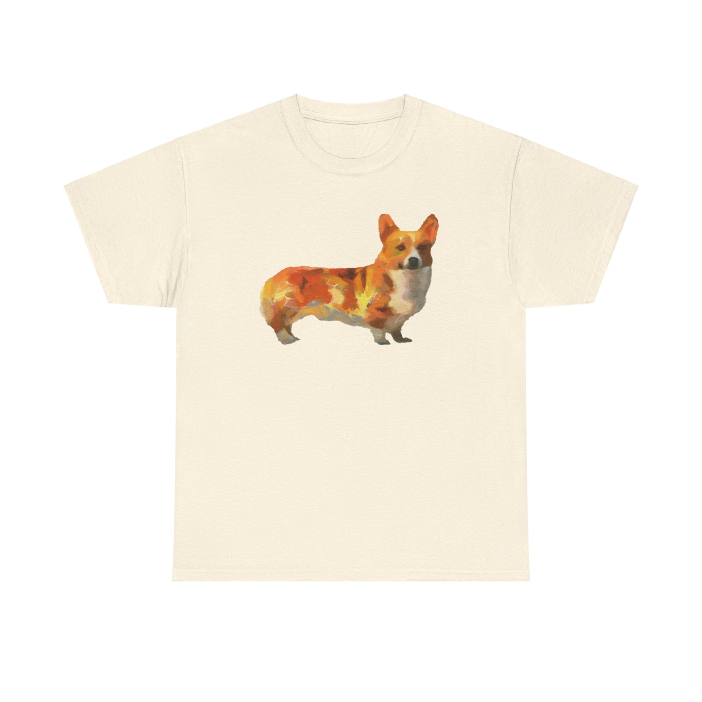 Elegant Pembroke Welsh Corgi Unisex Heavy Cotton Tee