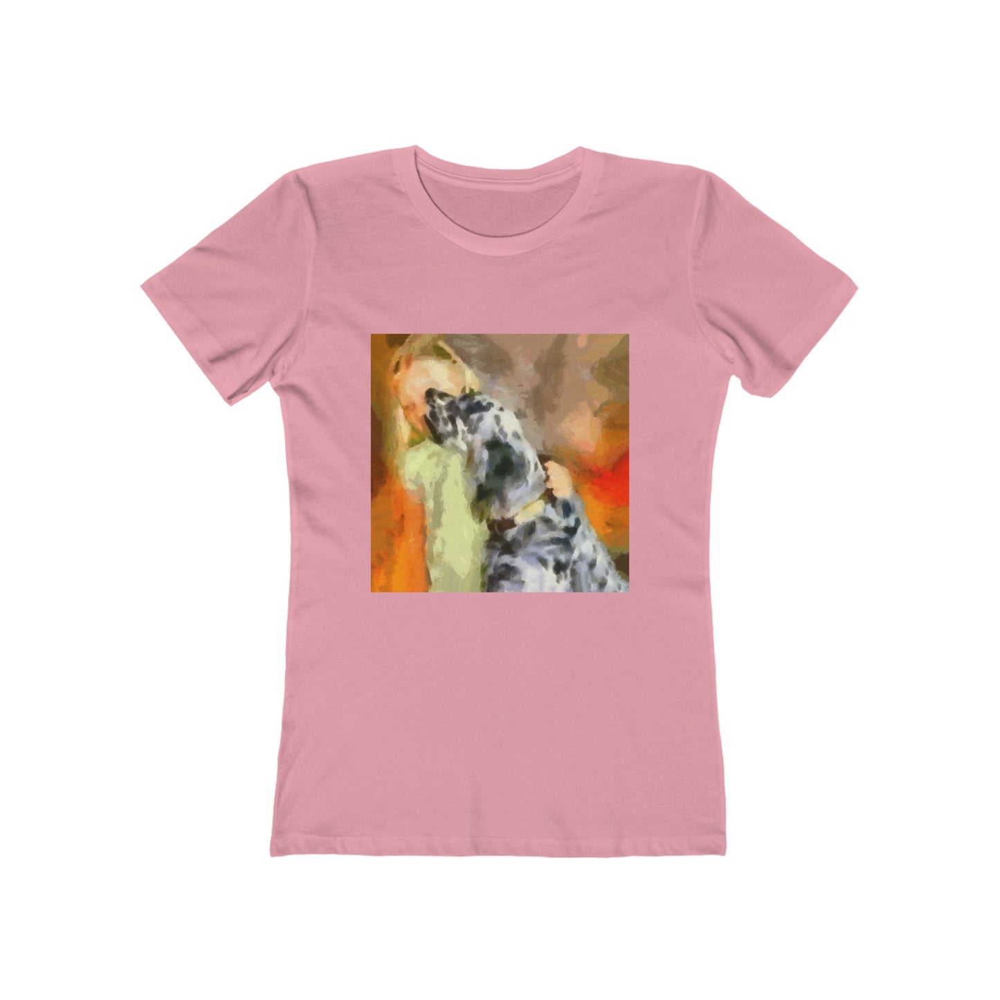 English Setter & Child Women's Slim Fit T-Shirt