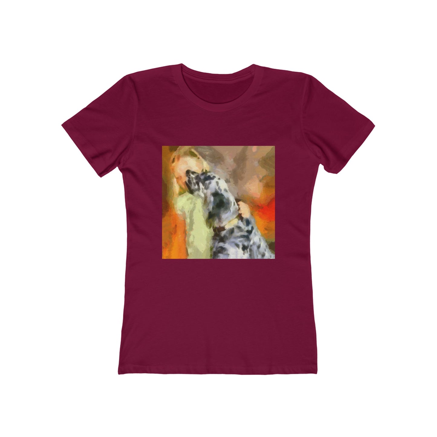 English Setter & Child Women's Slim Fit T-Shirt