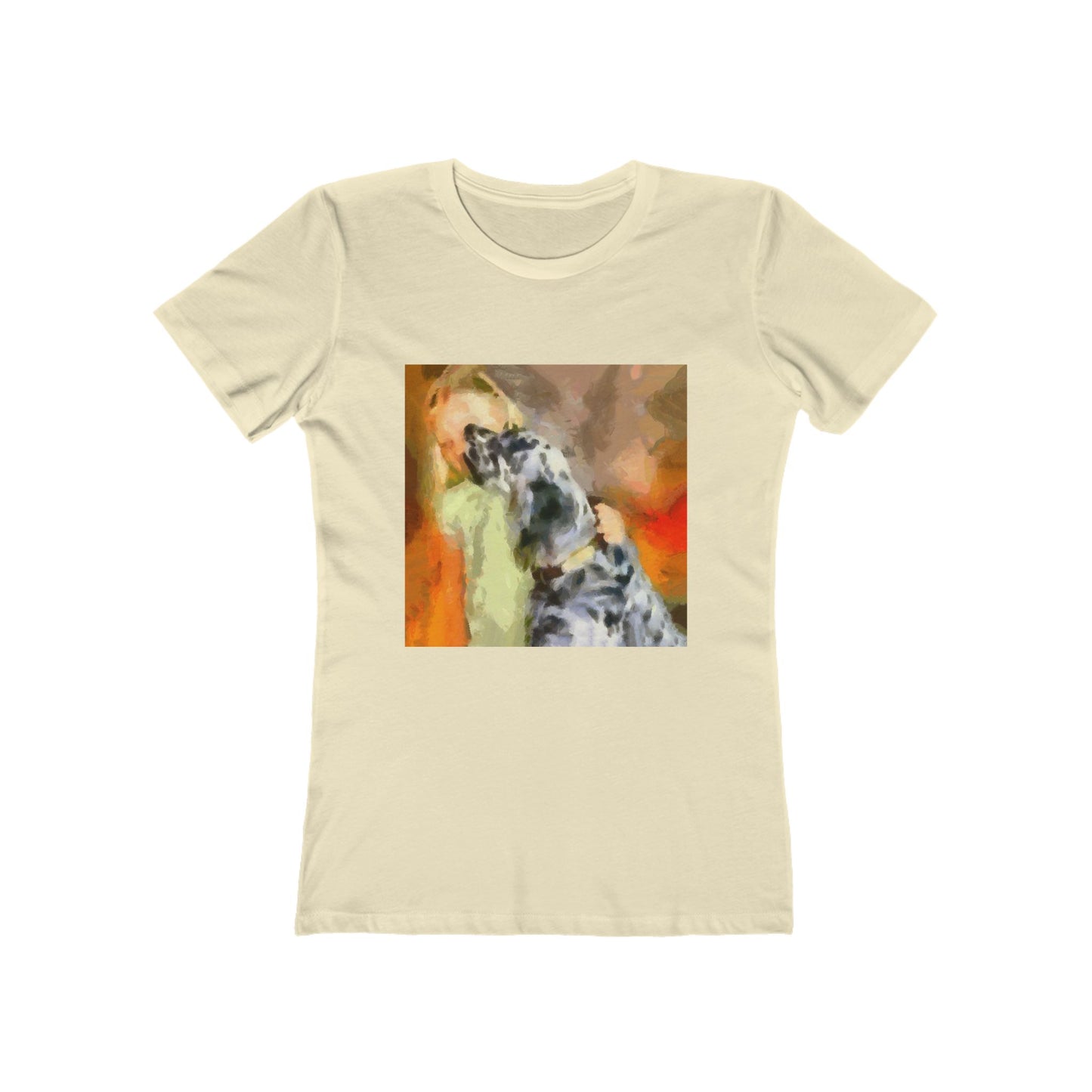 English Setter & Child Women's Slim Fit T-Shirt