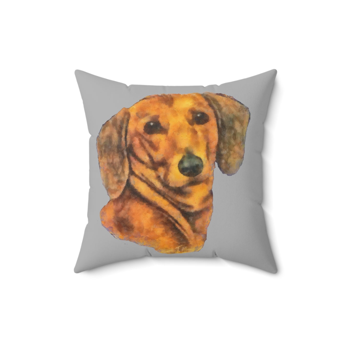Dachshund 'Doxie #1' Spun Polyester Throw Pillow