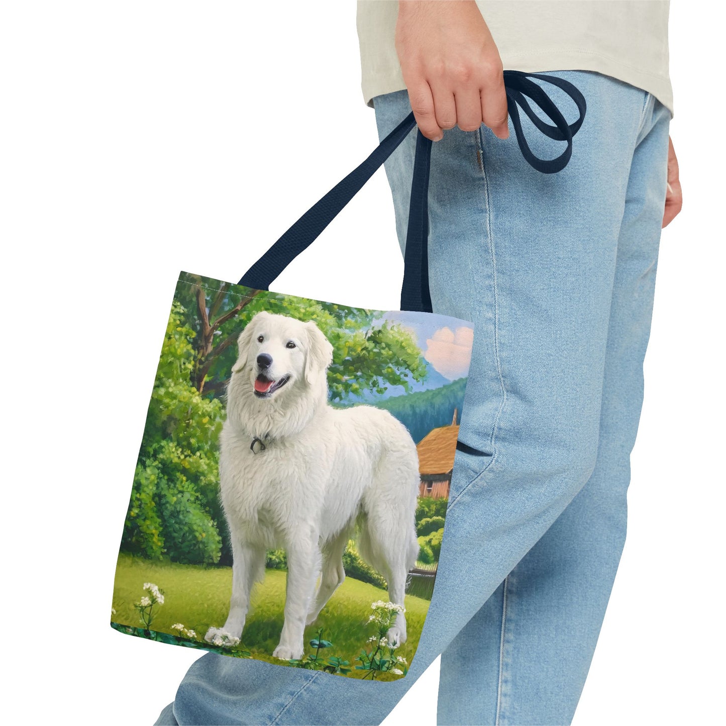 Hungarian Kuvasz Polyester Tote Bag