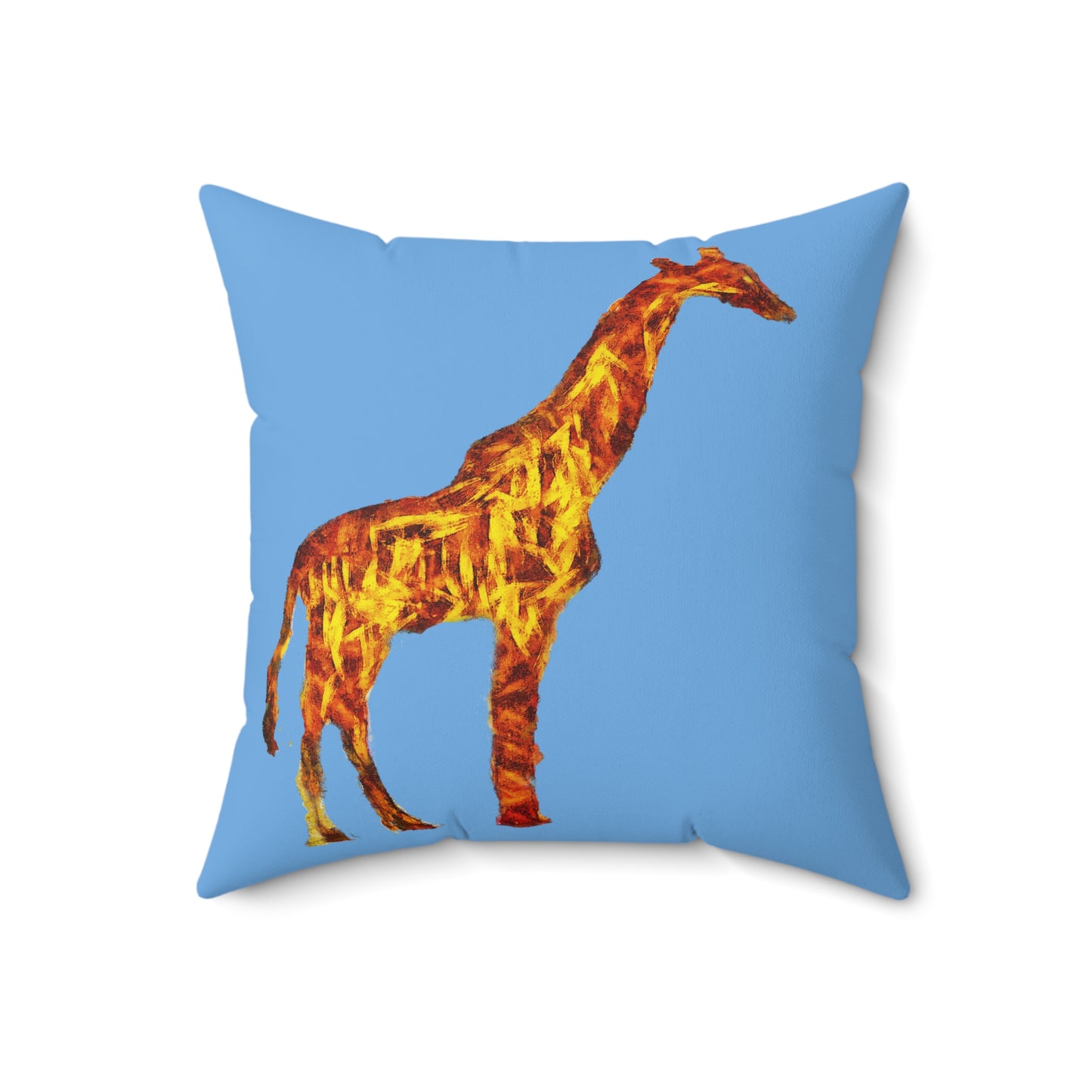 Giraffe 'Camile' Spun Polyester Throw Pillow