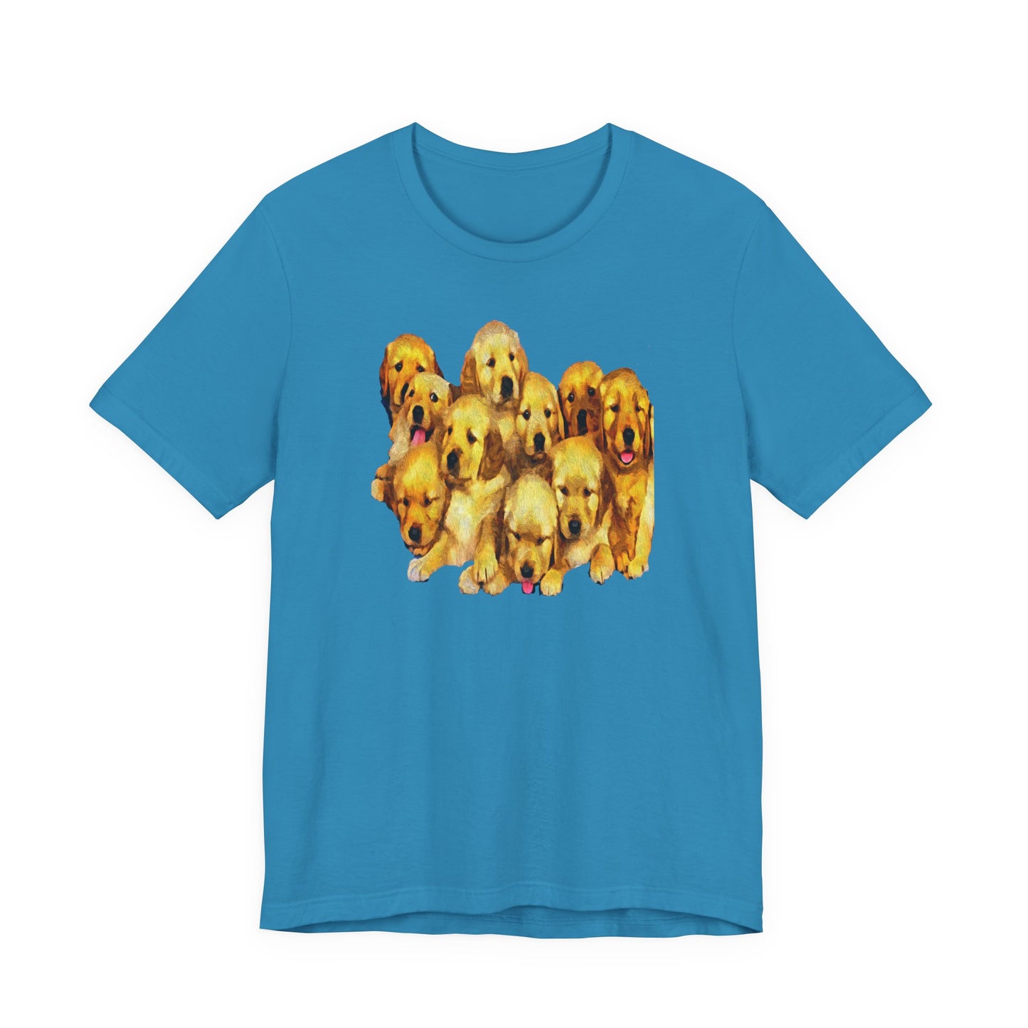 Golden Retriever Puppies Unisex Jersey Short Sleeve Tee