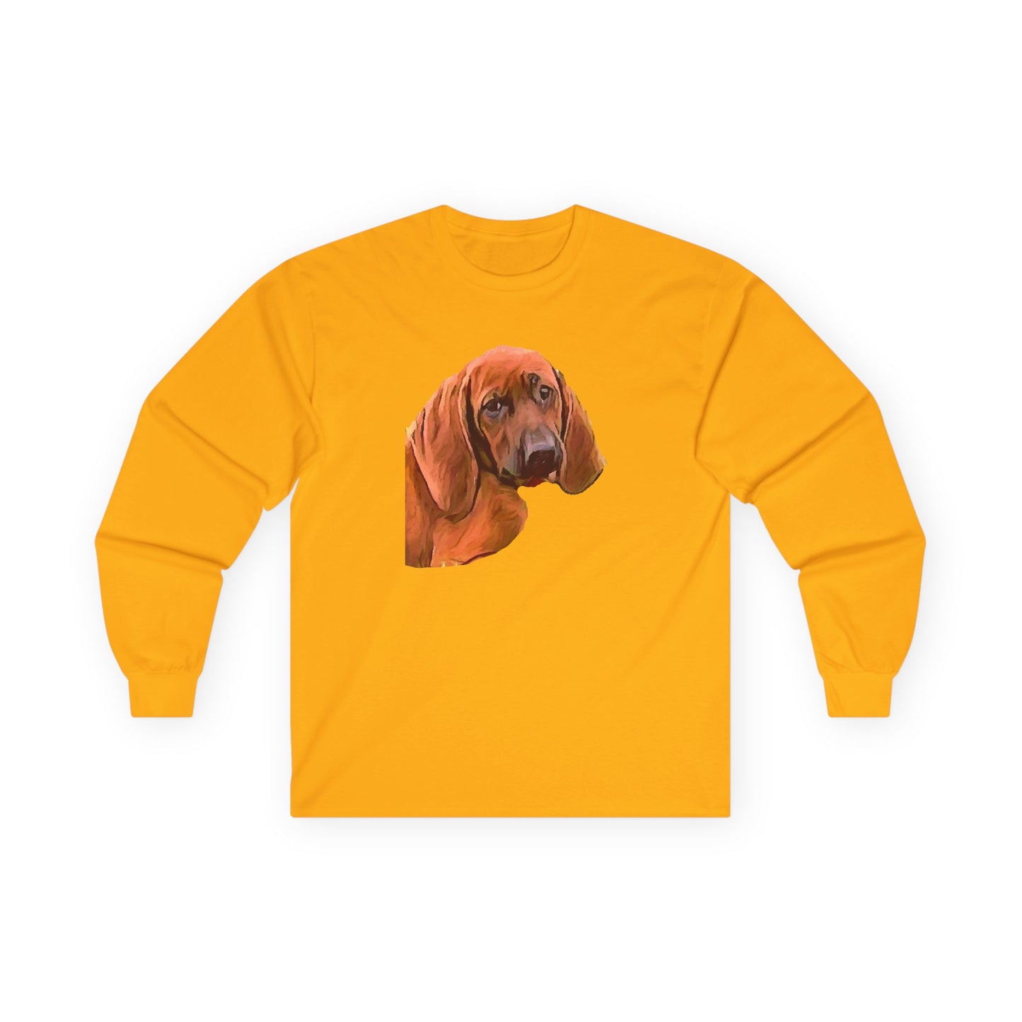 Redbone Coonhound - Unisex Cotton Long Sleeve Tee