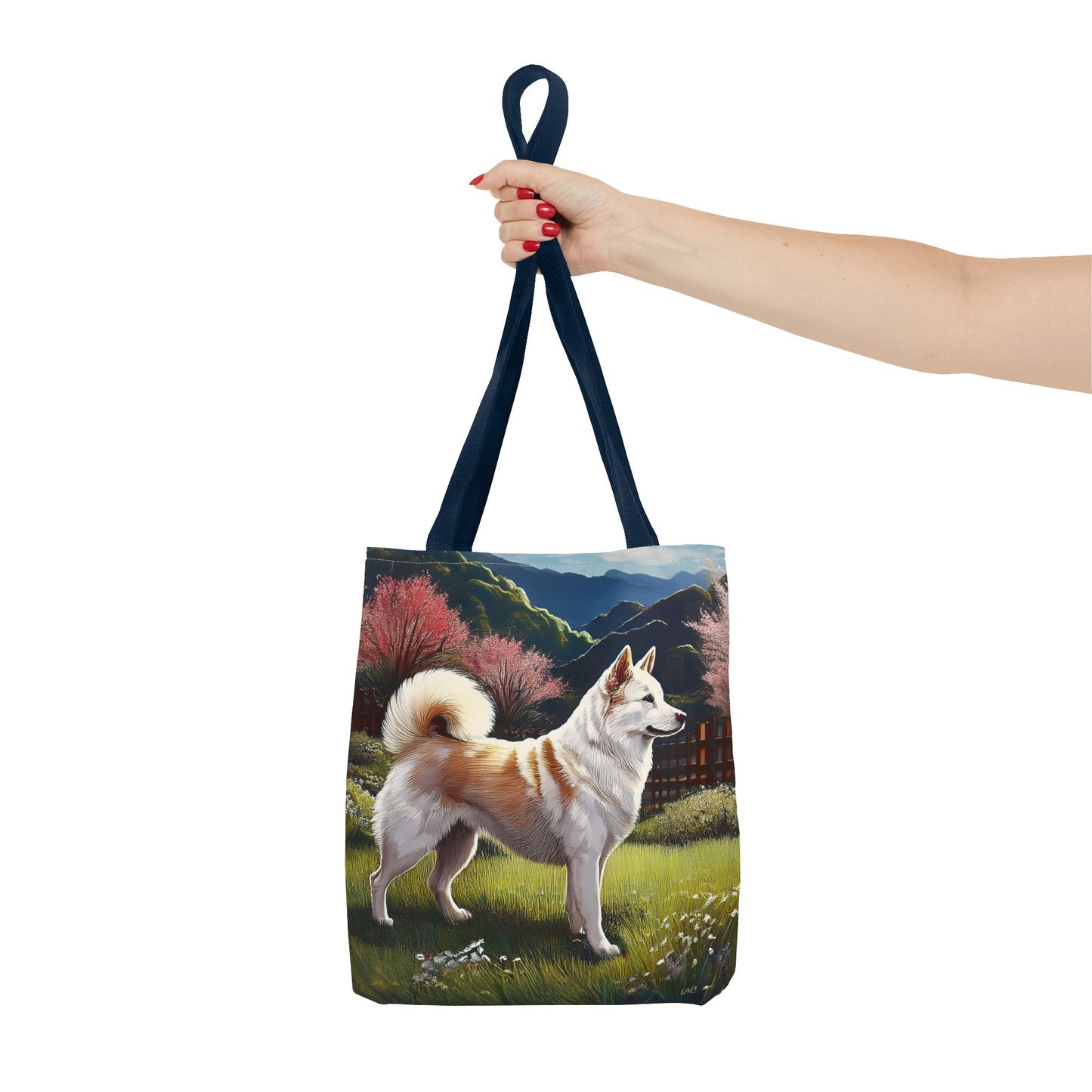 Kishu Ken Polyester Tote Bag - Adventure Awaits!