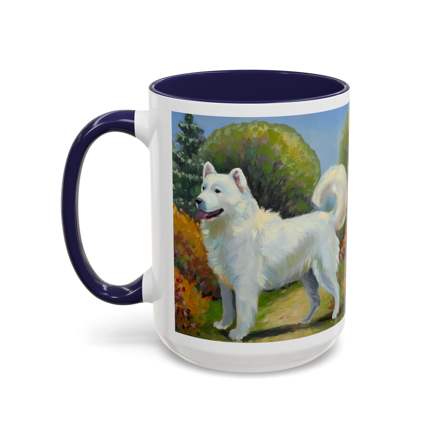 Japanese Spitz Ceramic Accent Mug - 2 Sizes