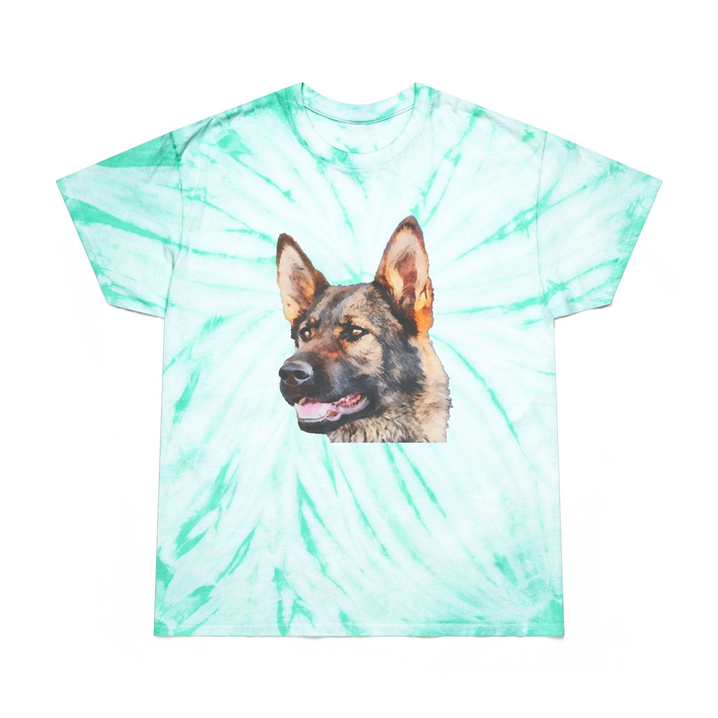 German Shepherd Tie-Dye Tee, Cyclone: A Splash of Fun