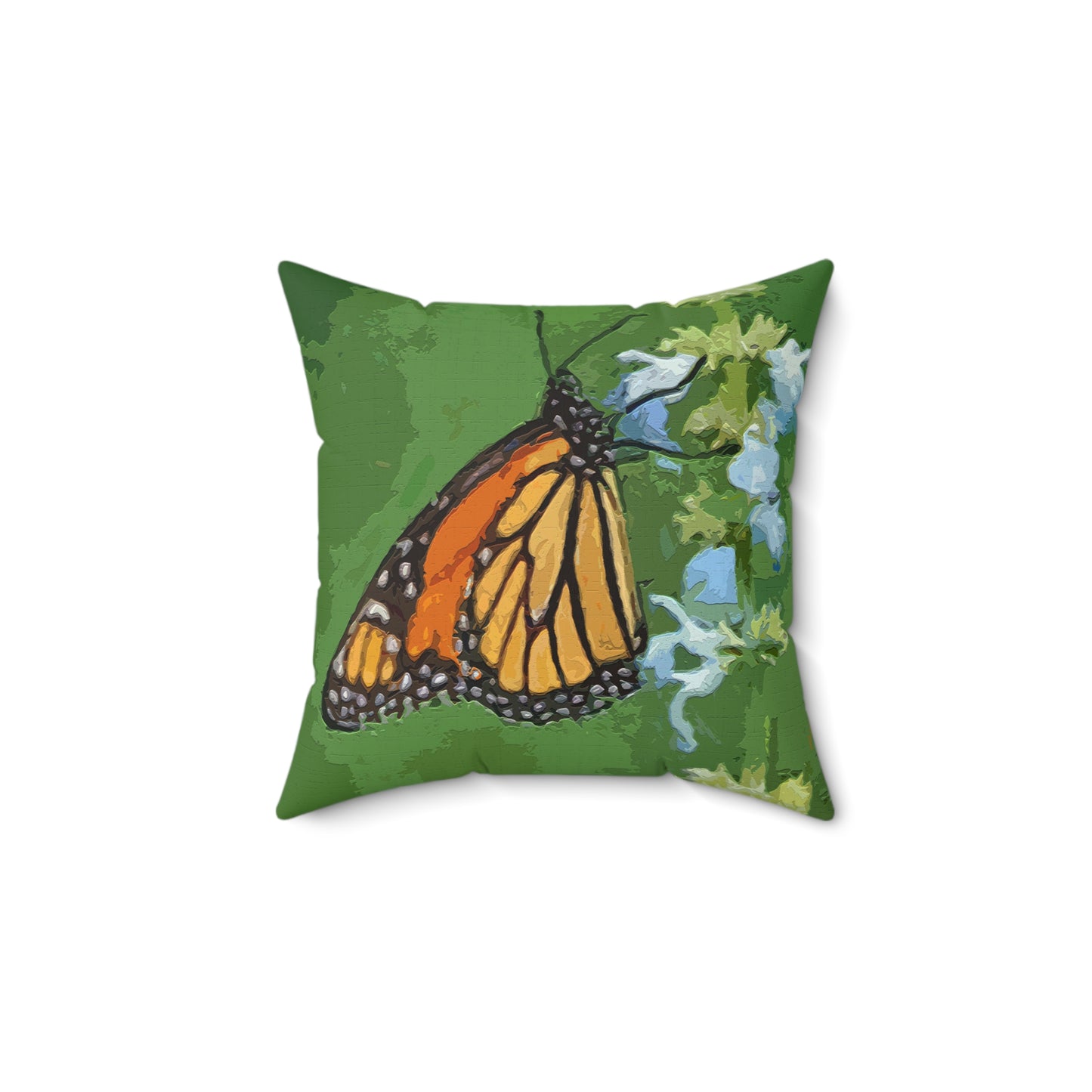 Monarch Butterfly Spun Polyester Throw Pillow