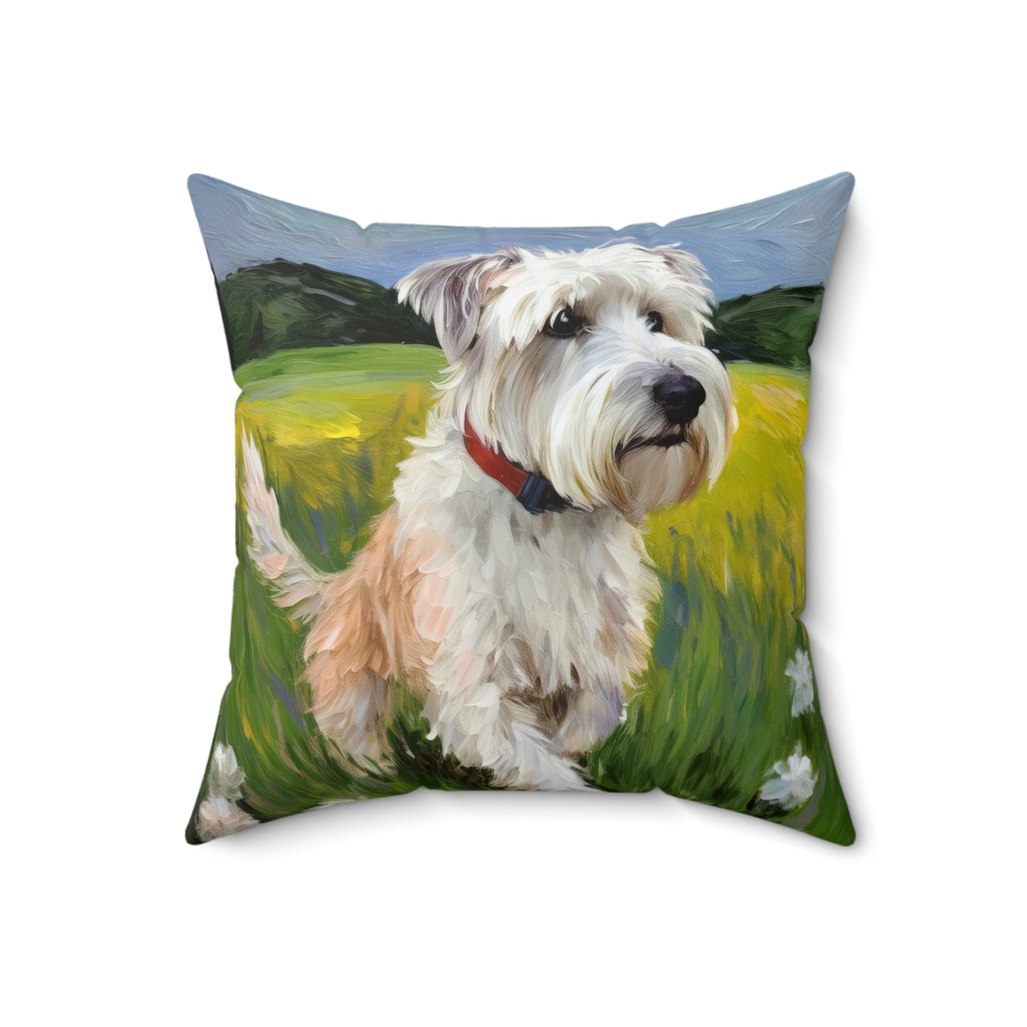Dandie Dinmont Terrier - Spun Polyester Throw Pillow