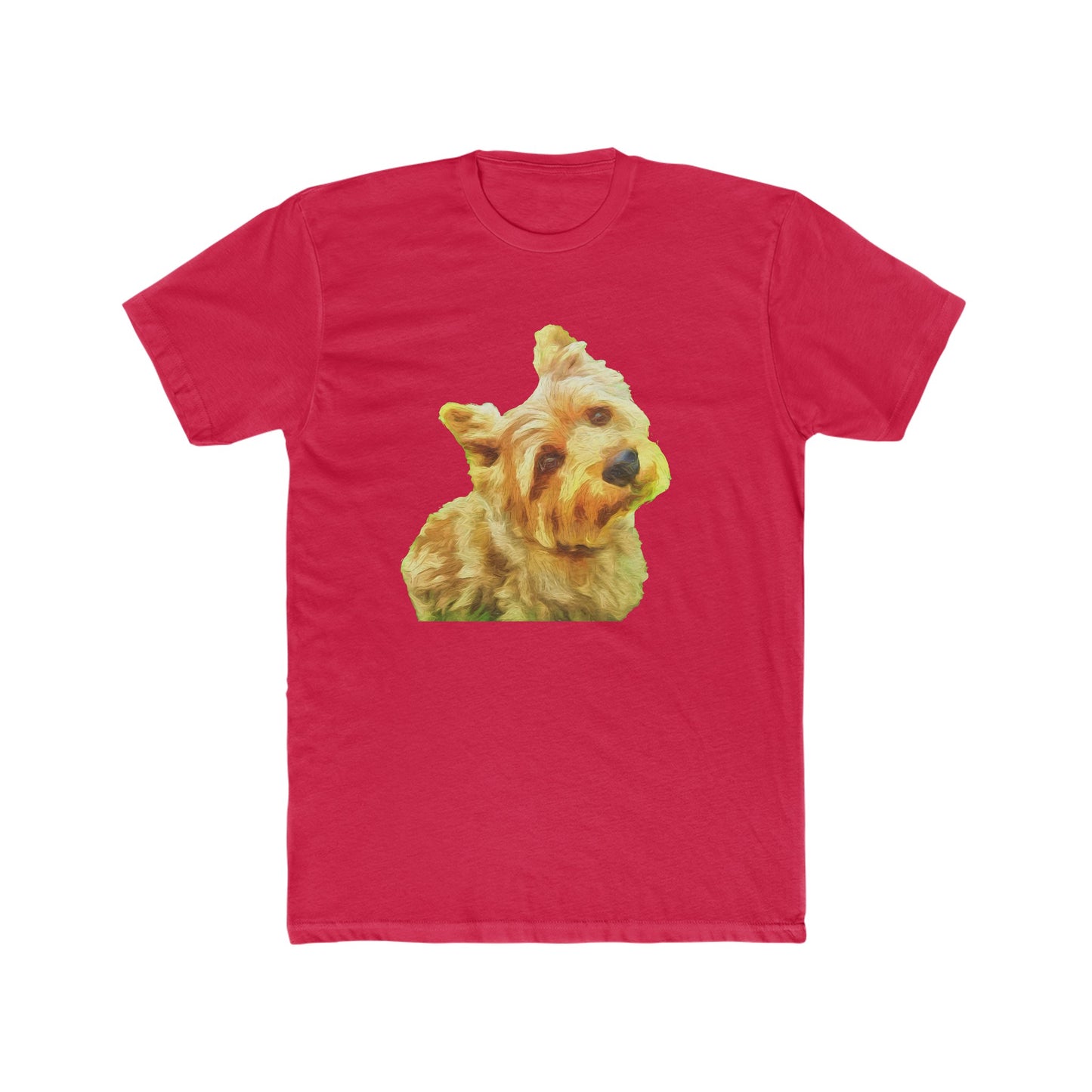 Norwich Terrier - -- Men's Fitted Cotton Crew Tee