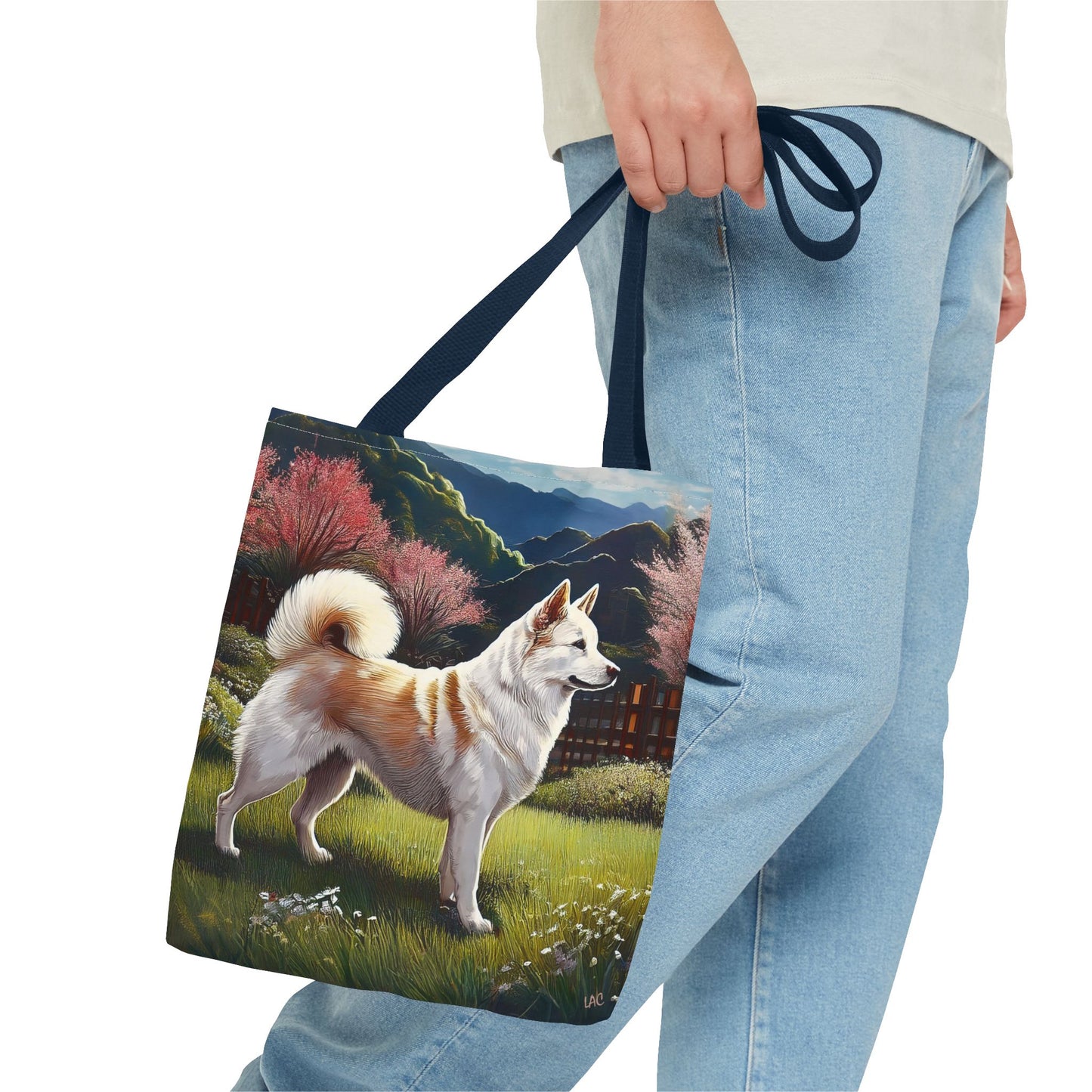 Kishu Ken Polyester Tote Bag - Adventure Awaits!