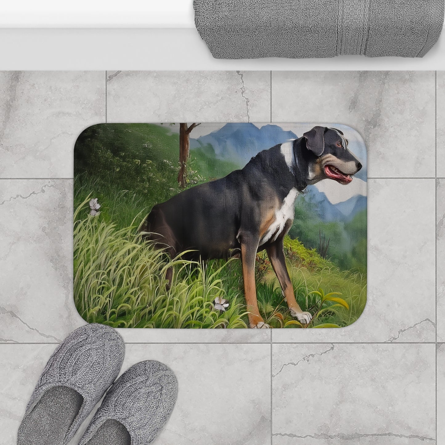 Mountain Cur Bathroom Rug Mat