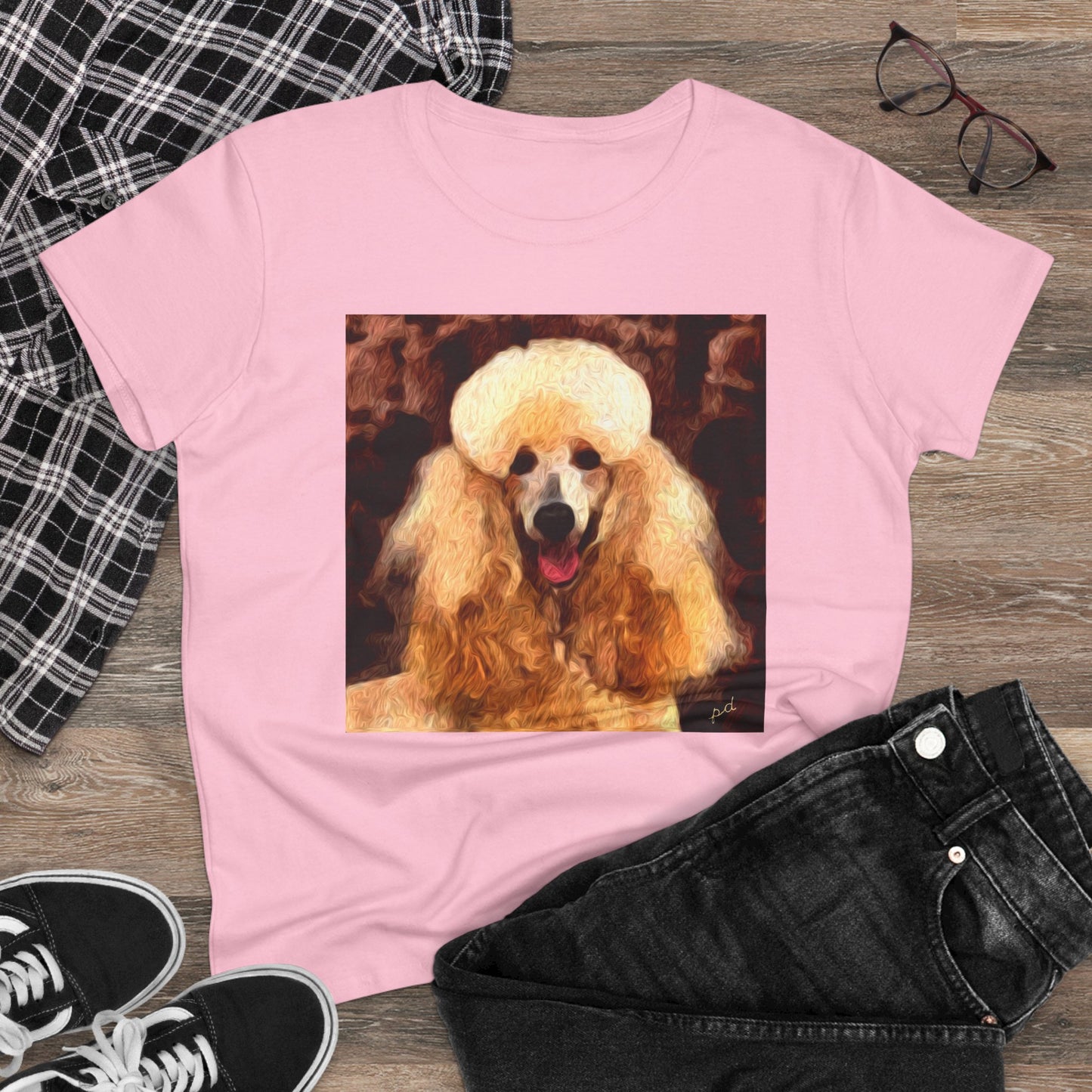 Poodle Women's Midweight Cotton Tee