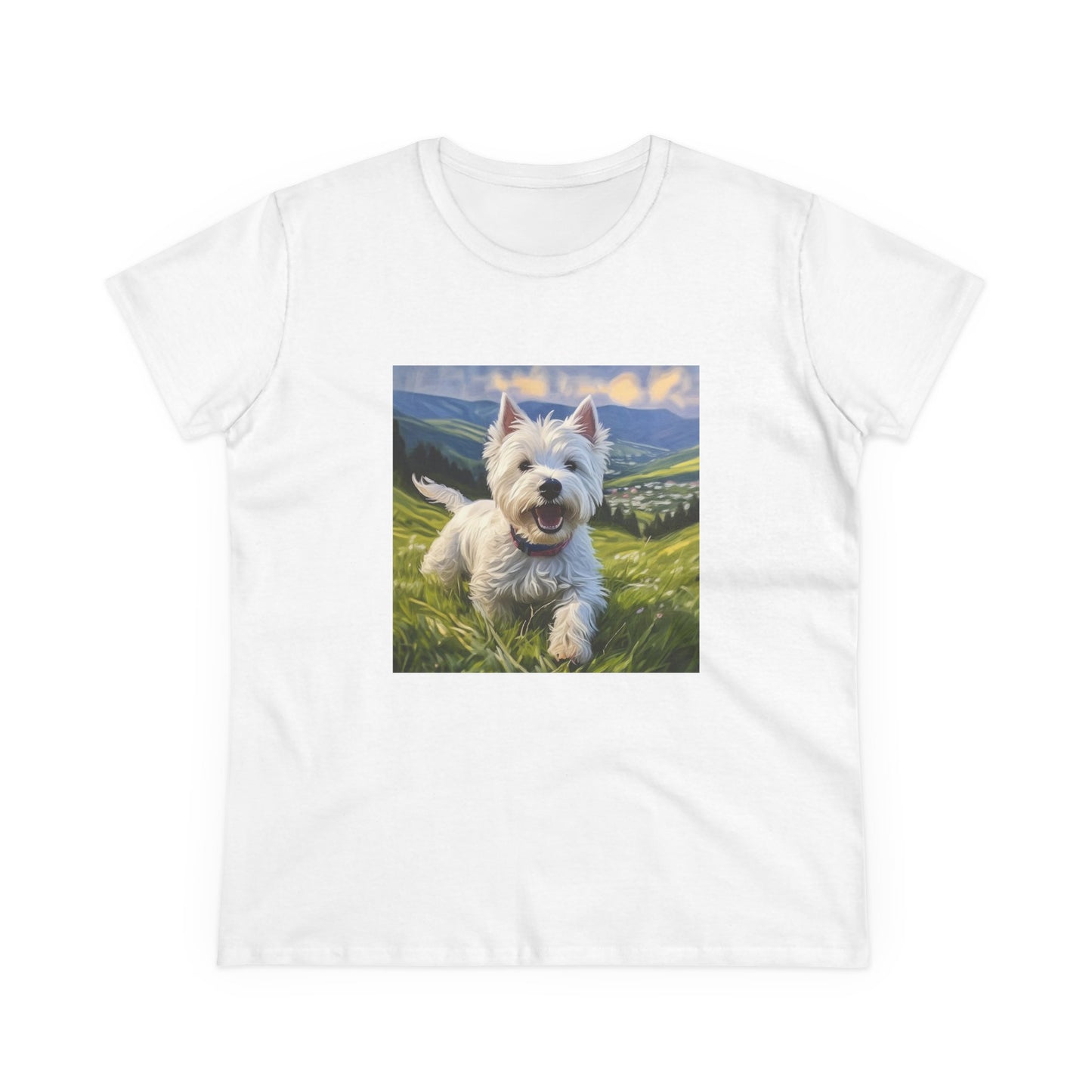 Westie #2 - West Highland Terrier - Women's Midweight Cotton Tee