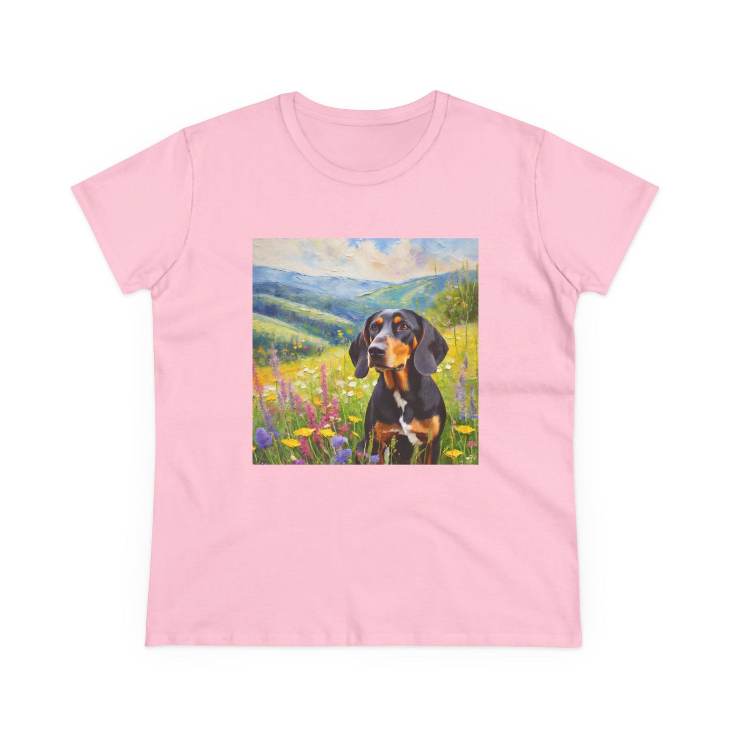 Black & Tan Coonhound Women's Midweight Cotton Tee