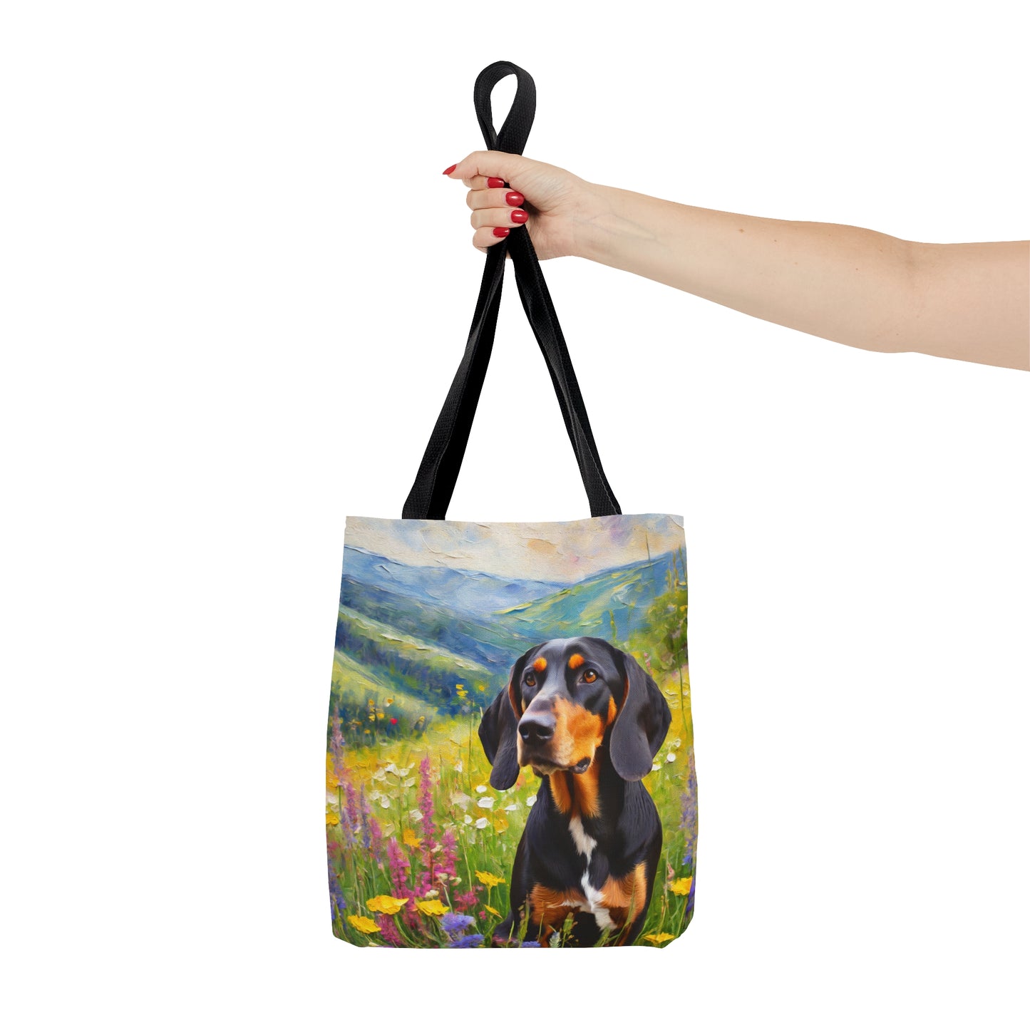 Black & Tan Coonhound Tote Bag
