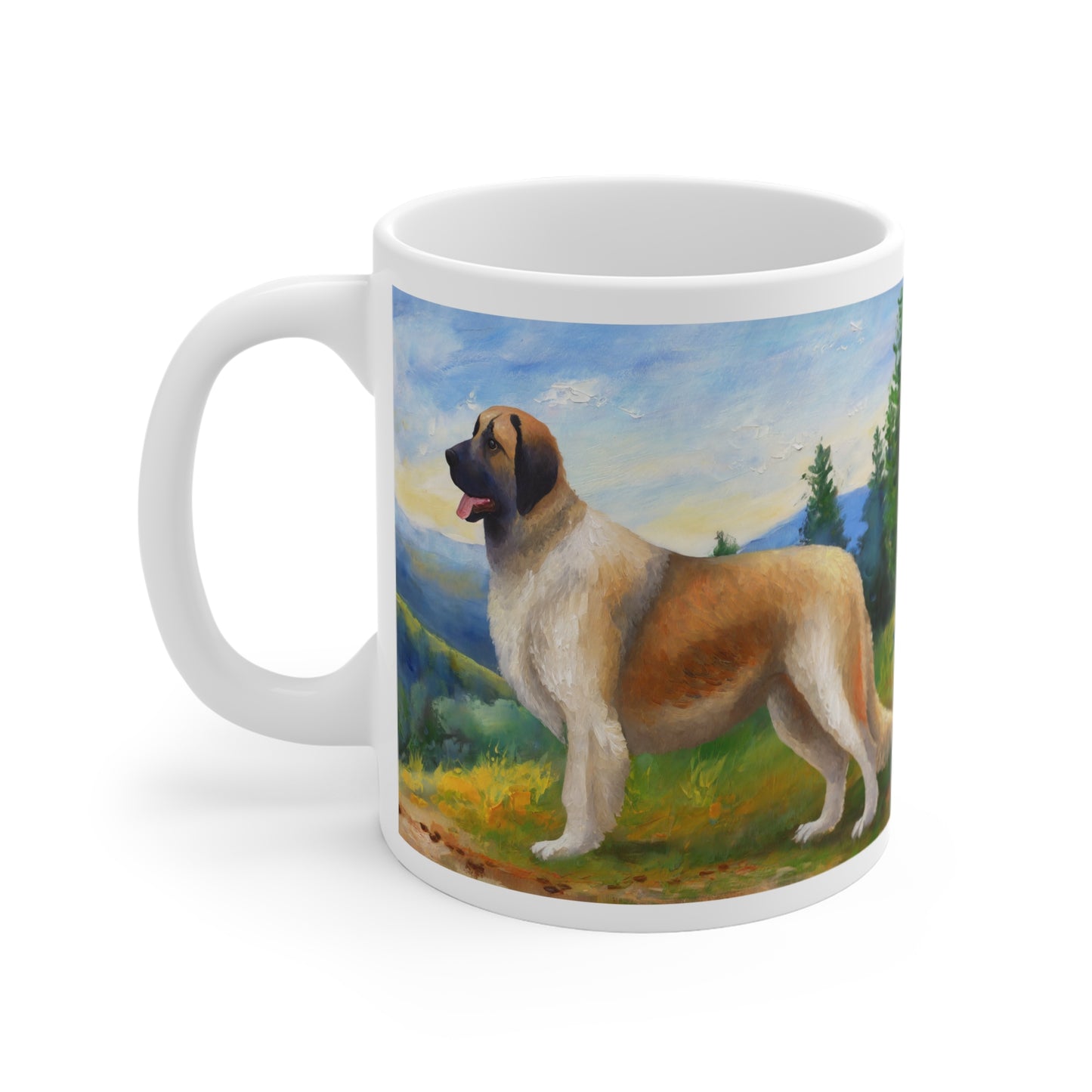 Anatolian Shepherd White Ceramic Mug 11oz