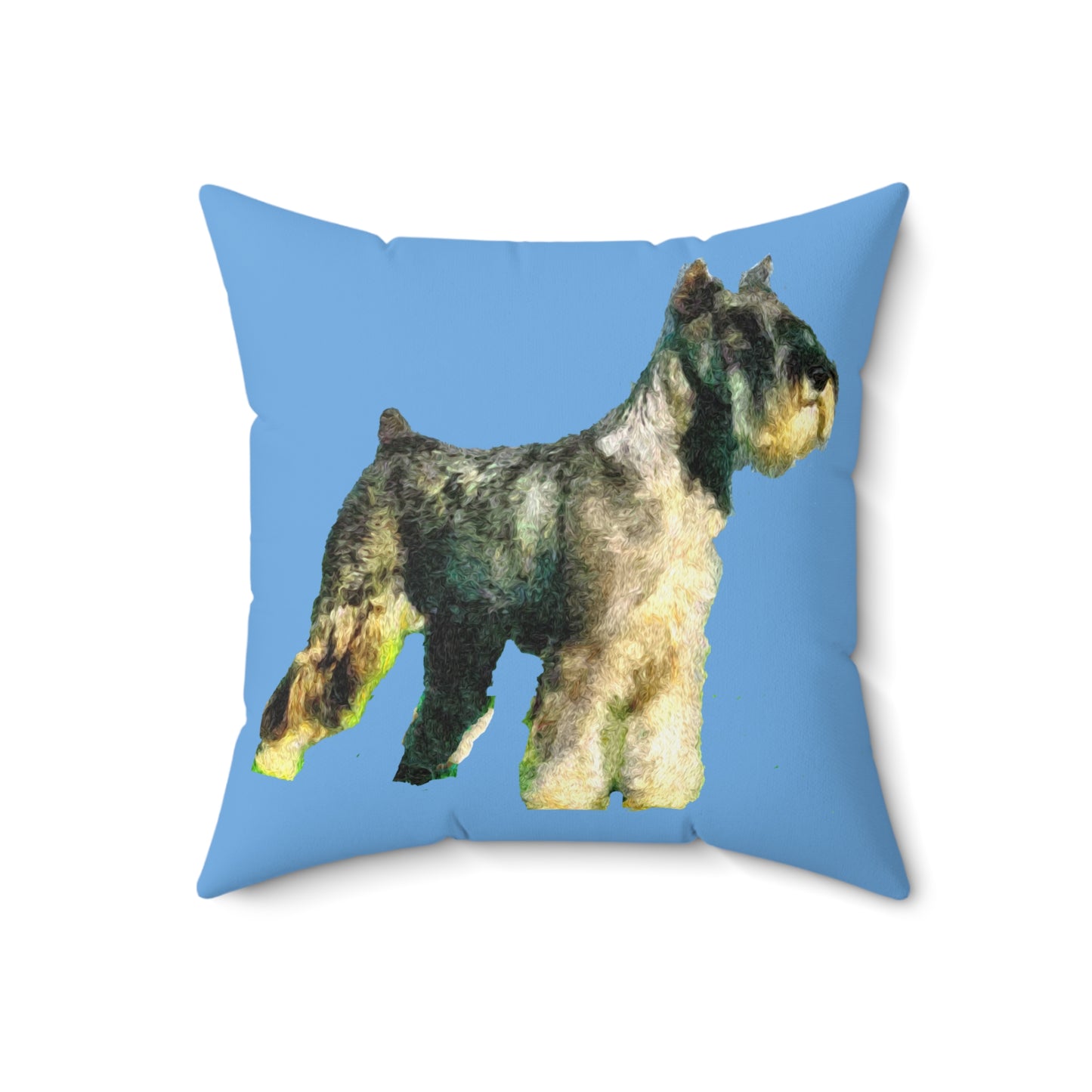 Schnauzer Spun Polyester Throw Pillow