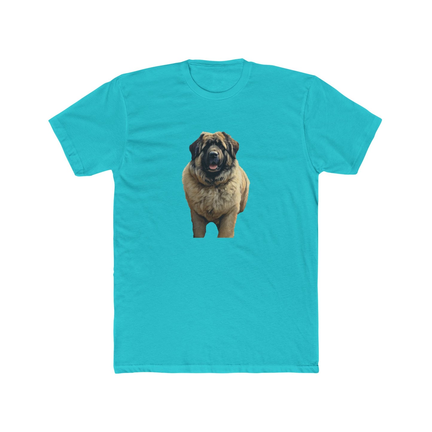 Caucasian Men's Fitted Cotton Crew Tee