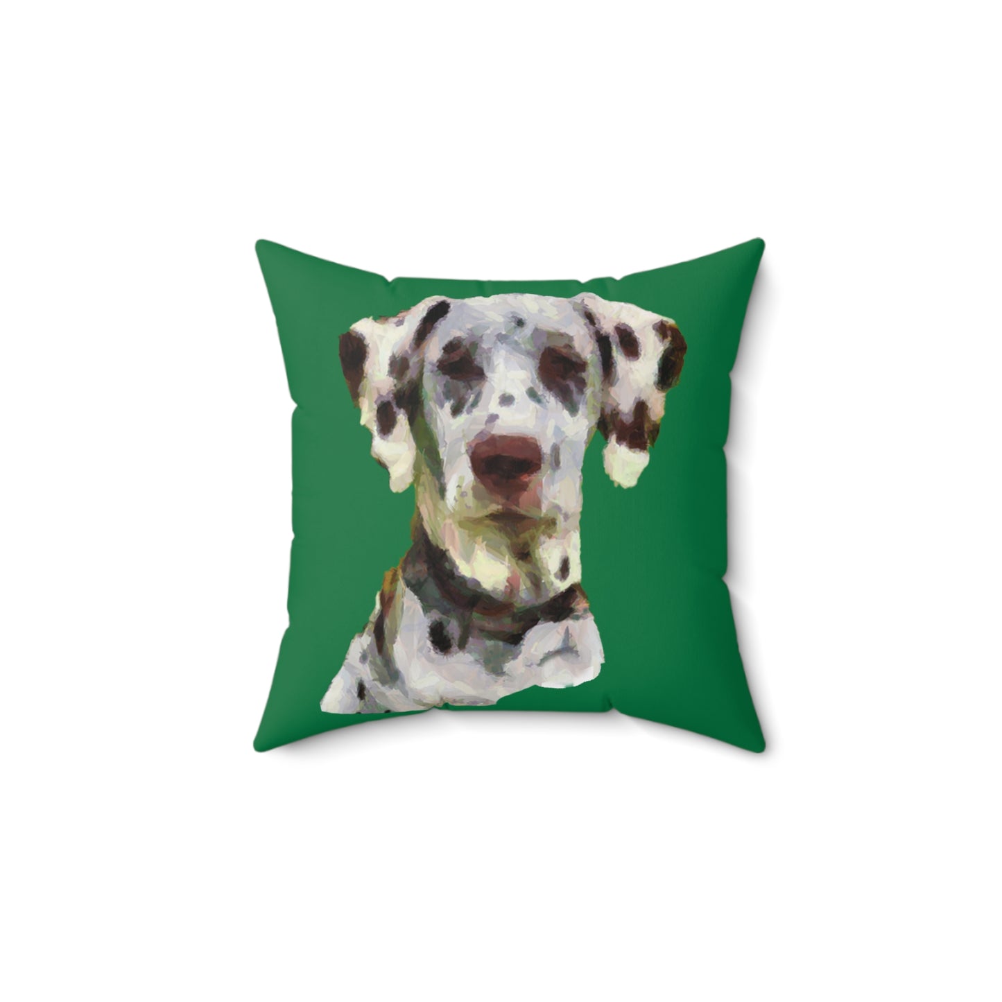 Dalmatian Impressionistic Spun Polyester Throw Pillow