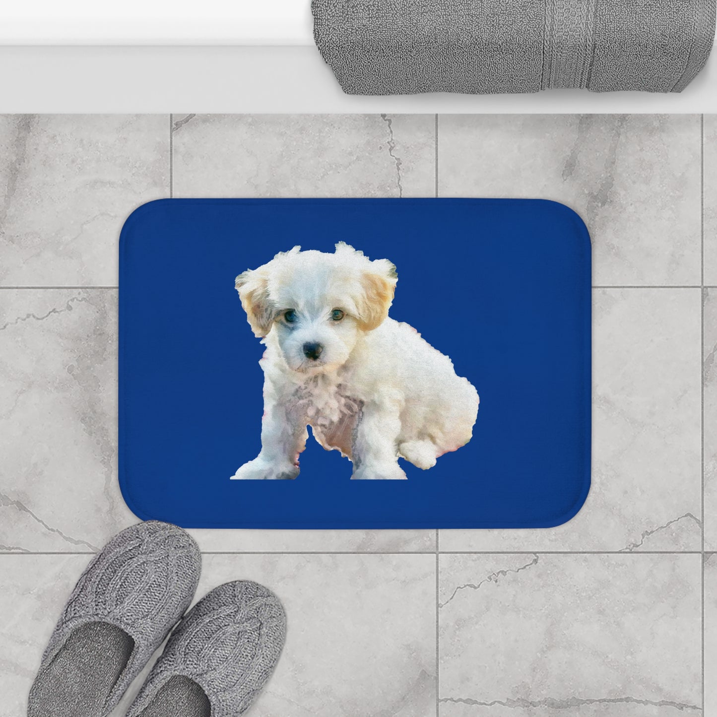 Bichon Frise Delight Bathroom Rug Mat