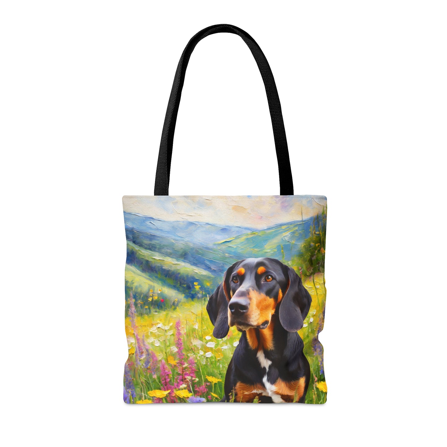 Black & Tan Coonhound Tote Bag