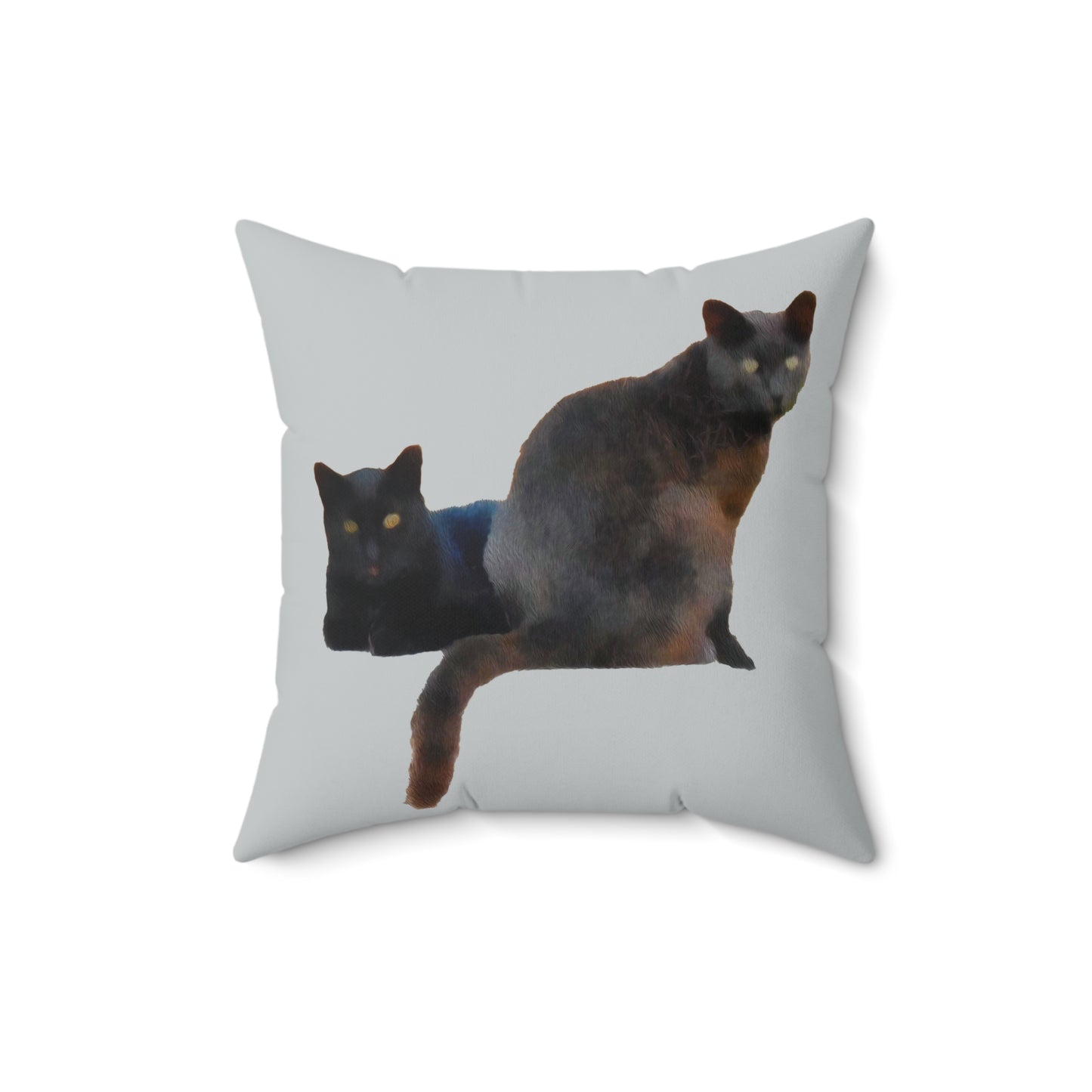 Cats 'SIfnos Sisters' Spun Polyester Throw Pillow