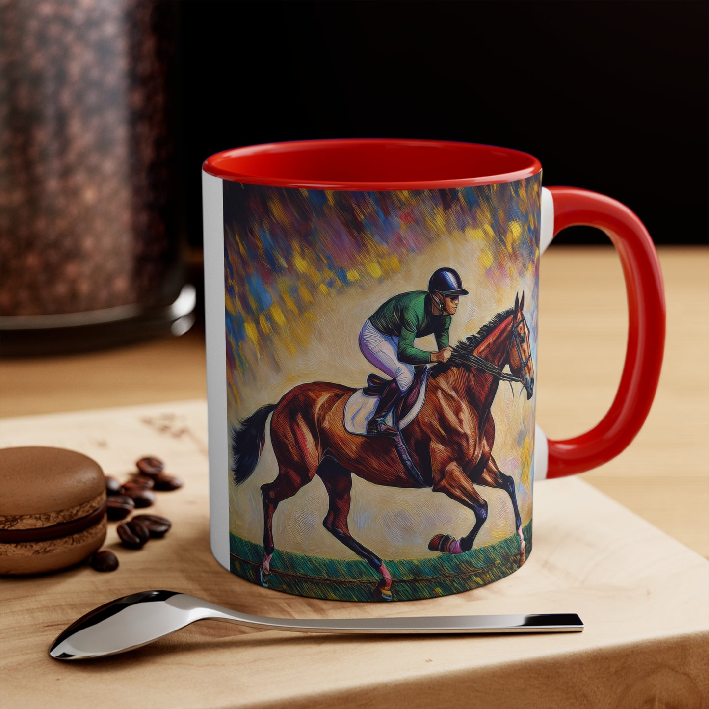Race Horse and Jockey - Derby Day - 11oz Accent Mug