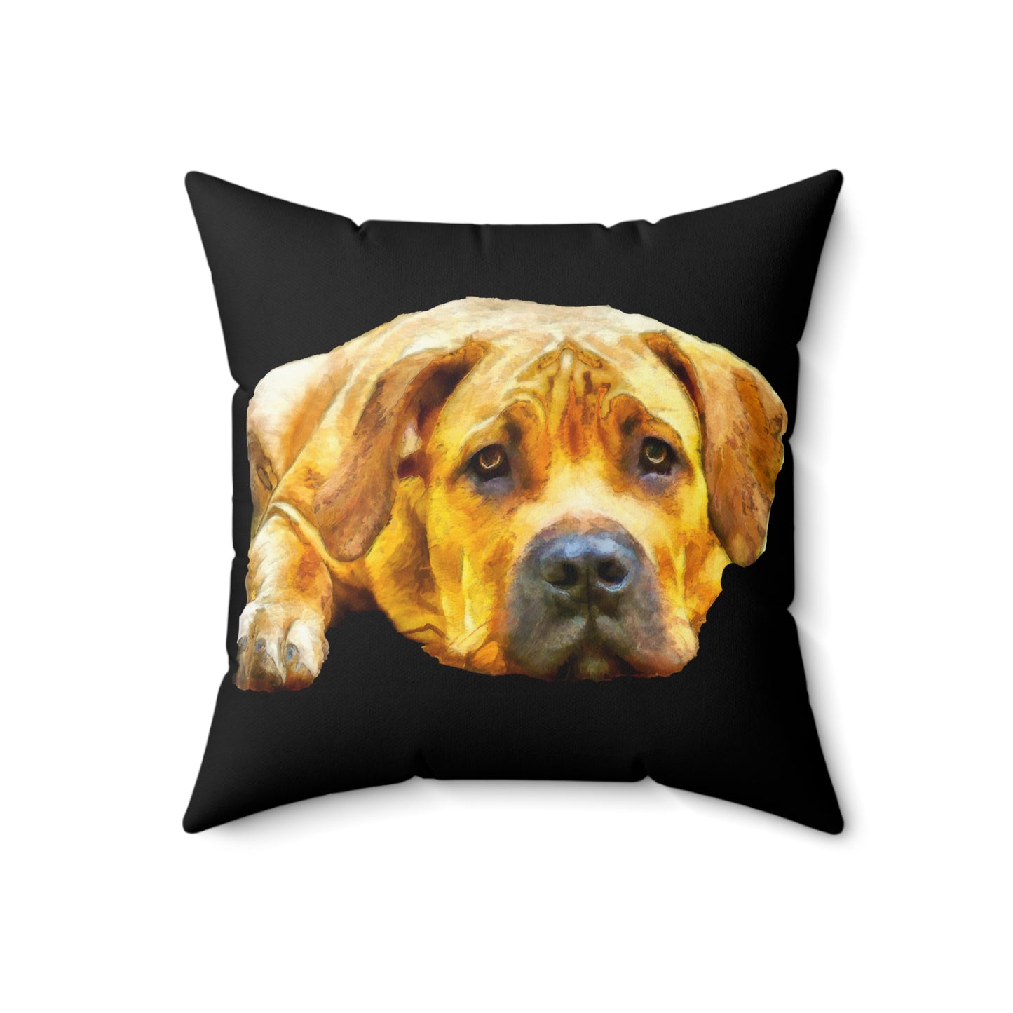 Boerboel Spun Polyester Throw Pillow