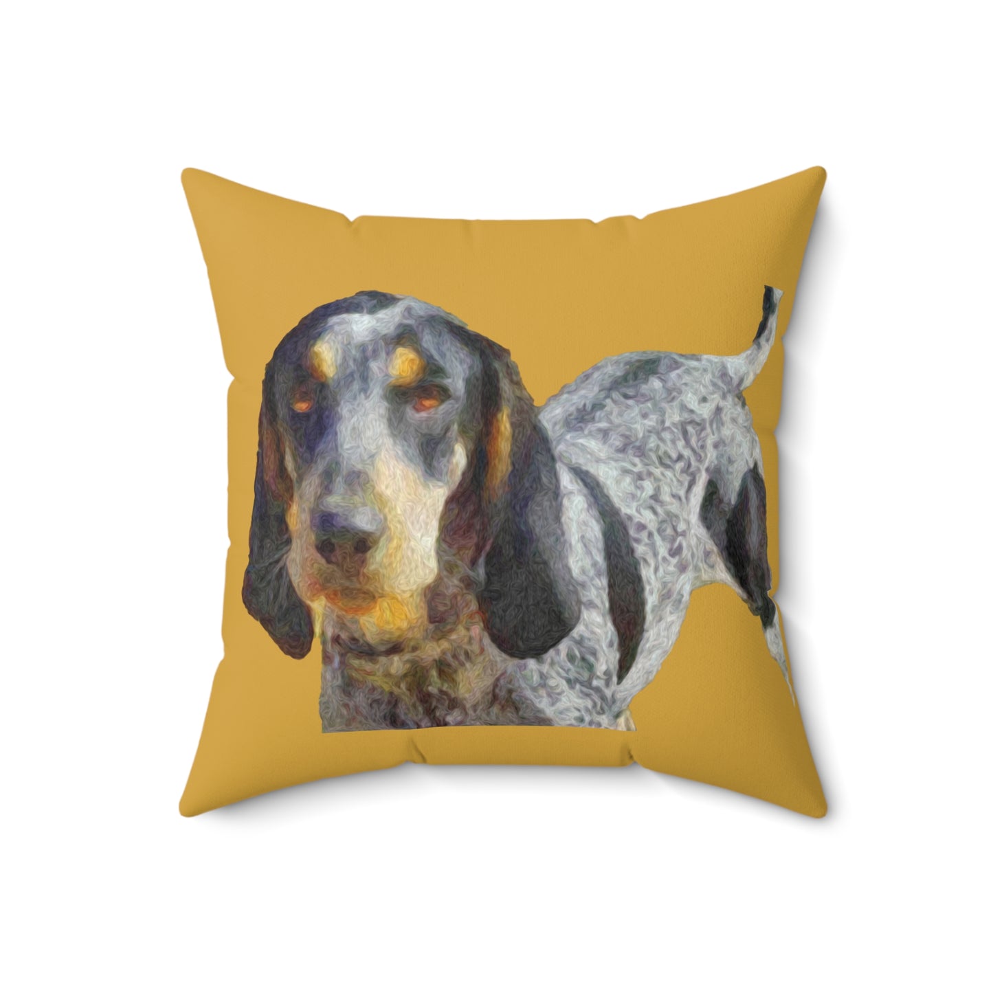 Bluetick Coonhound - Spun Polyester Throw Pillow