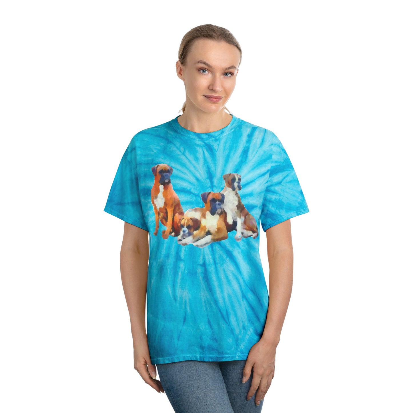 Boxer Quartet Unisex Cotton Tie-Dye Tee in Cyclone