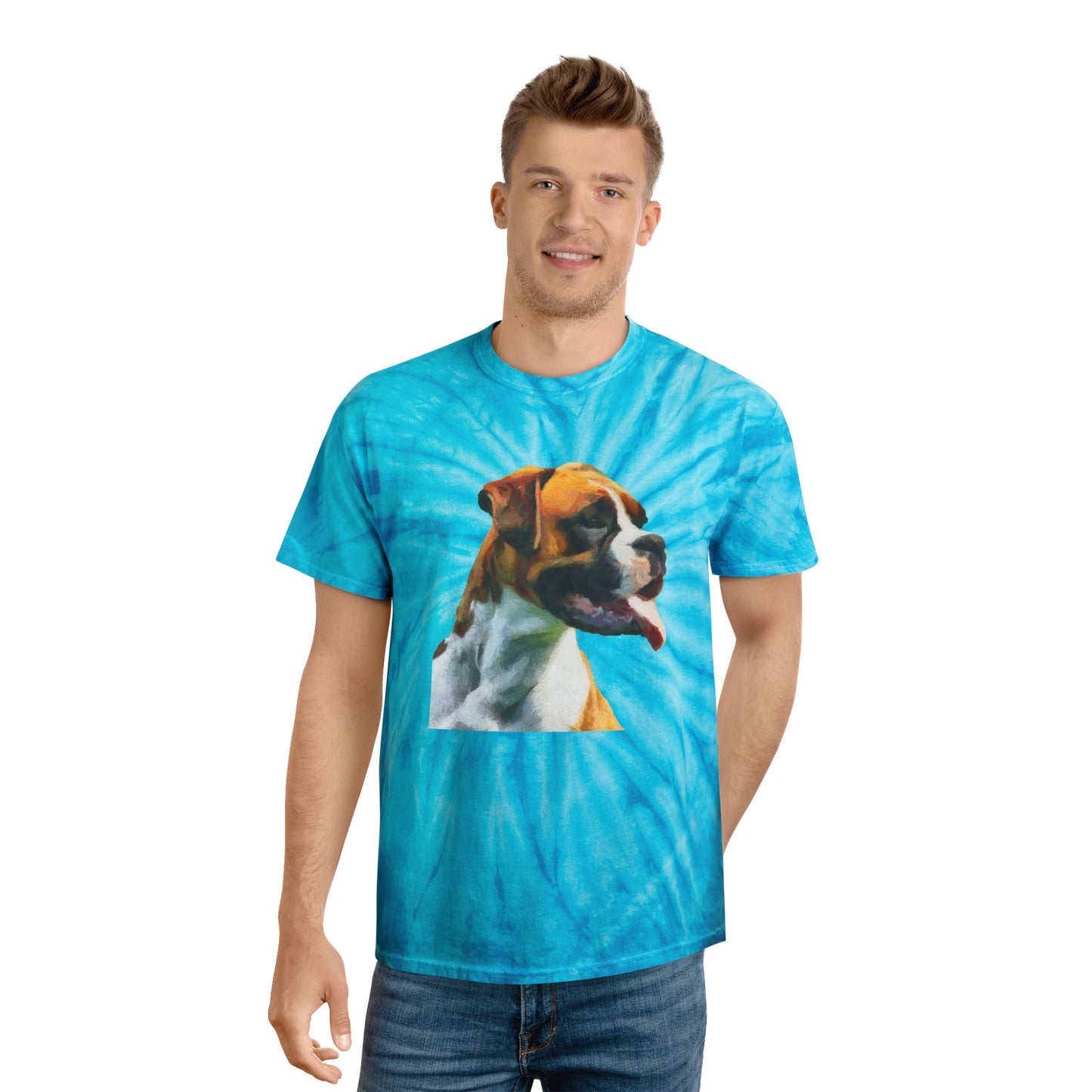 Boxer 'Cooper' Unisex Cotton Tie-Dye Tee - Cyclone Delight