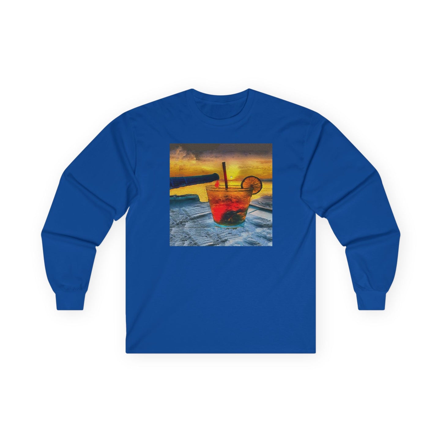 Cocktails at Sea Ranch Unisex Cotton Long Sleeve Tee