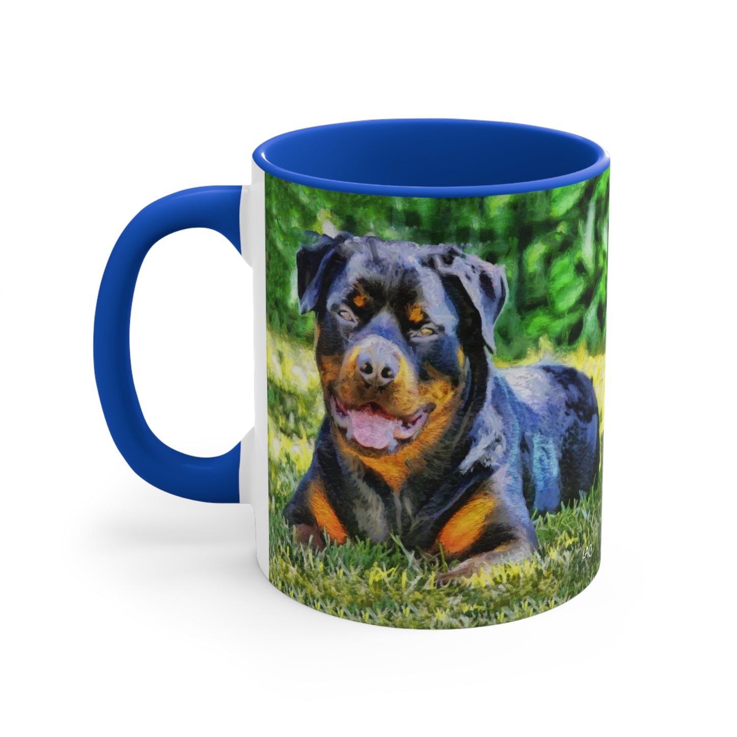 Rottweiler 'Lina' Accent Coffee Mug, 11oz
