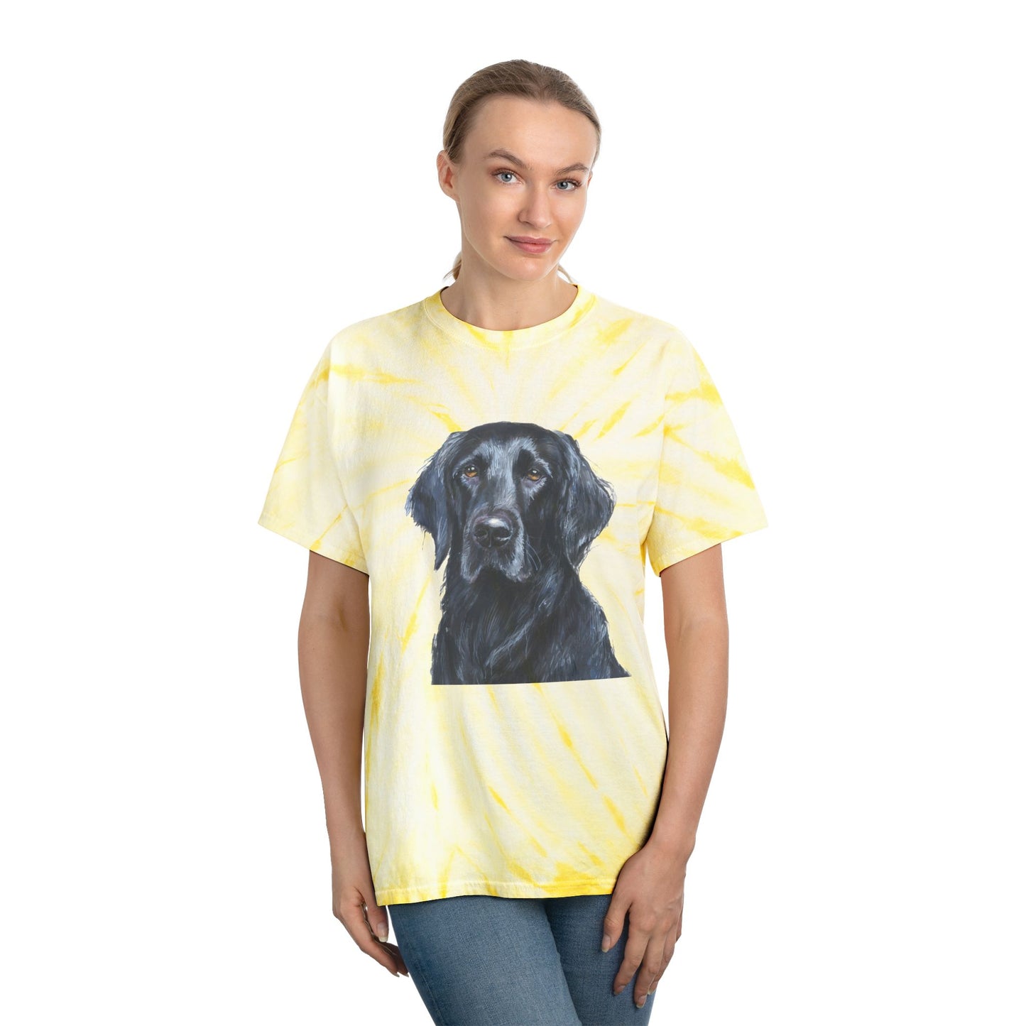 Flat-Coated Retriever Classic Tie-Dye Tee, Cyclone