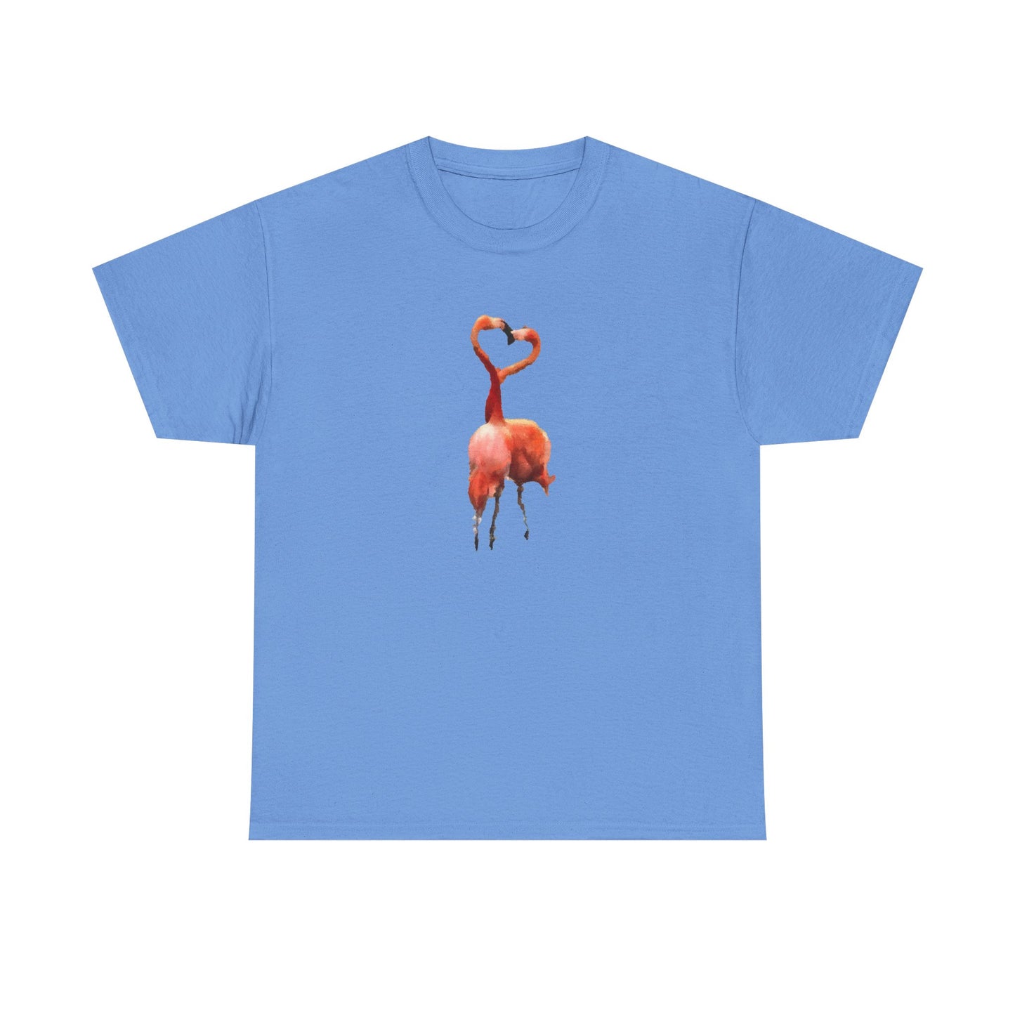 Flamingos - 'Love Birds' Unisex Heavy Cotton Tee