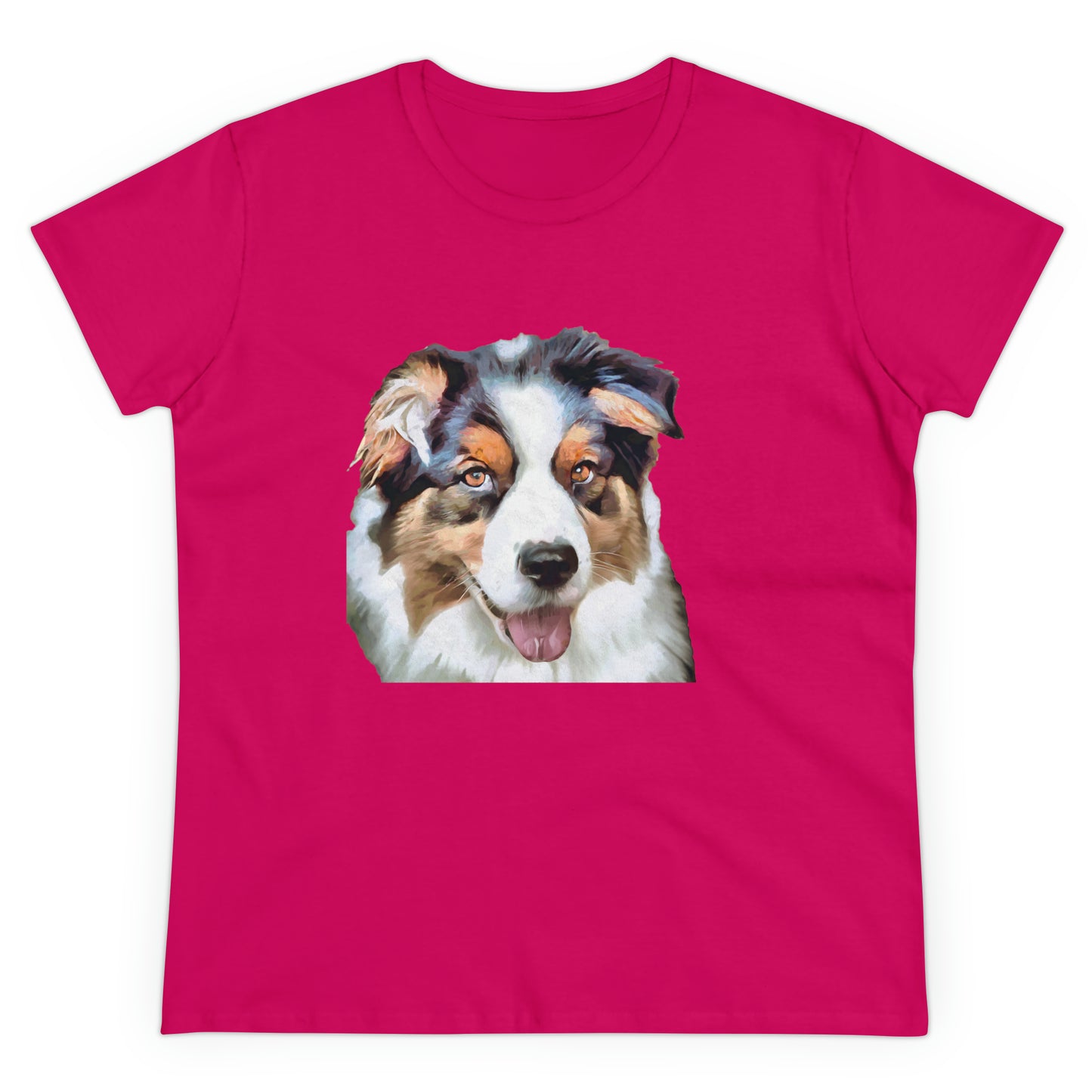 Australian Shepherd - Blue Merle - Women's Midweight Cotton Tee