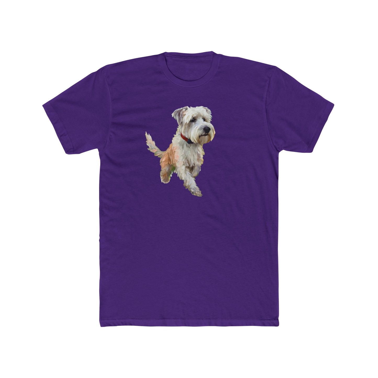Dandie Dinmont Terrier - Men's Fitted Cotton Crew Tee