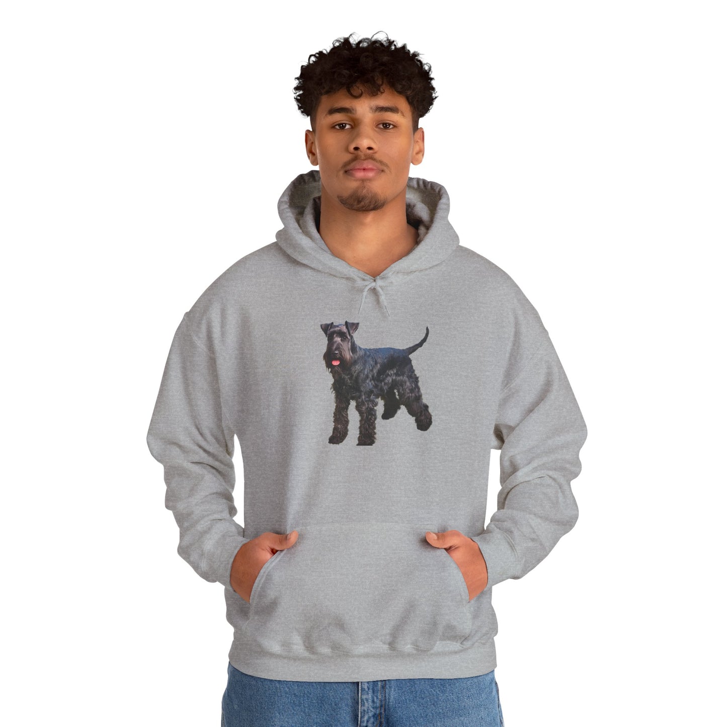 Kerry Blue Terrier 50/50 Hooded Sweatshirt