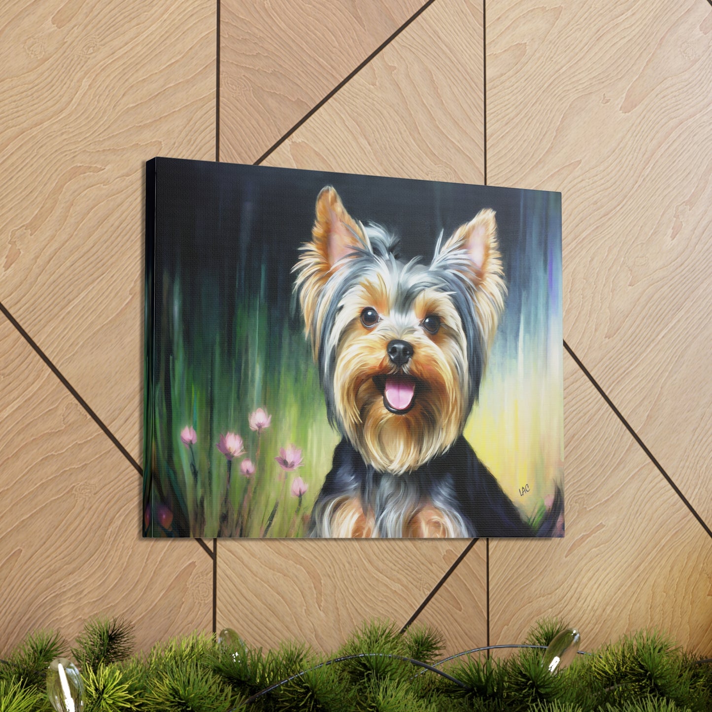 Yorkie #3 - Yorkshire Terrier - Canvas Gallery Wraps 20 x 16 Inches