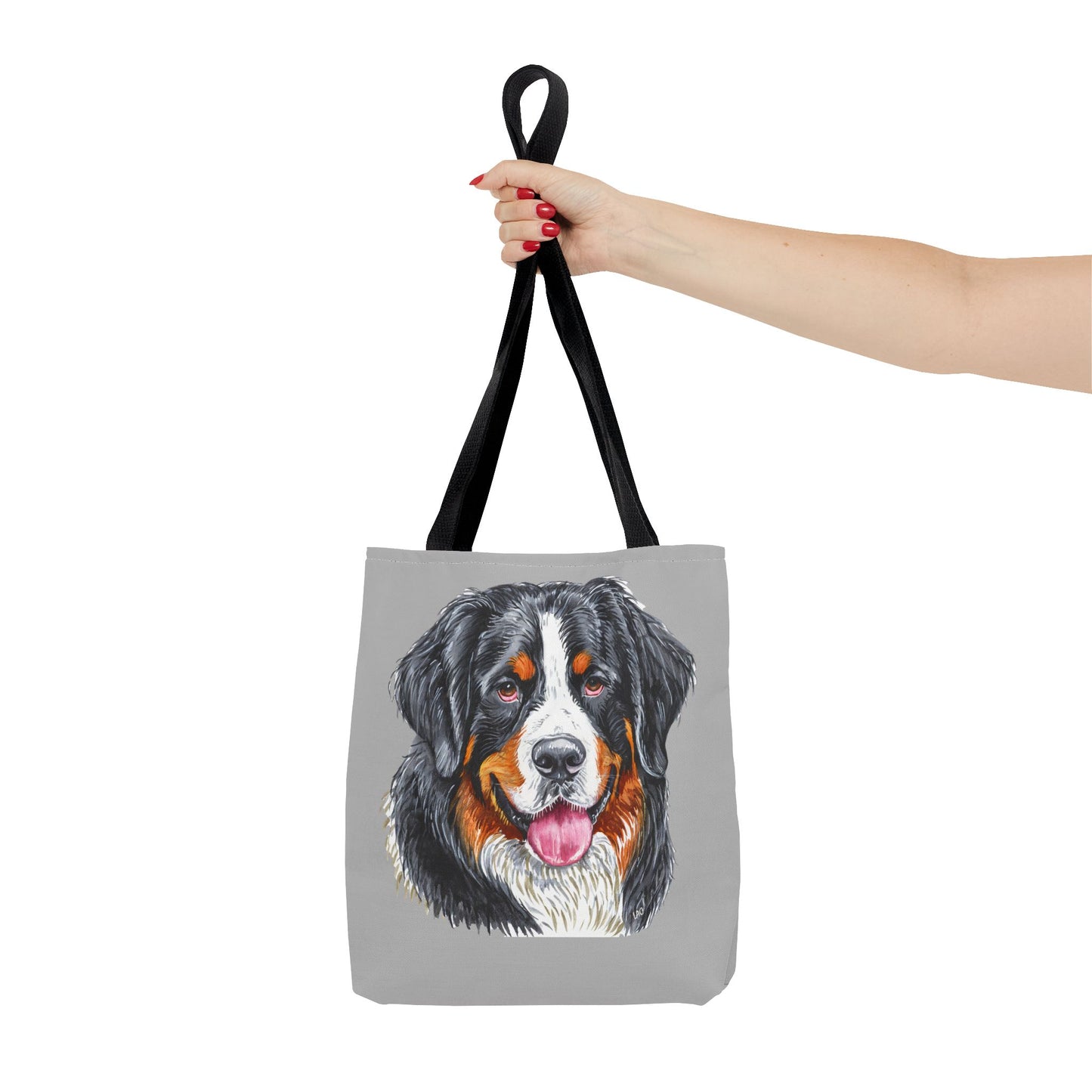 Bernese Mountain Dog Polyester Tote Bag (AOP)