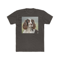French Spaniel #2  -  Men's Fitted Cotton Crew Tee