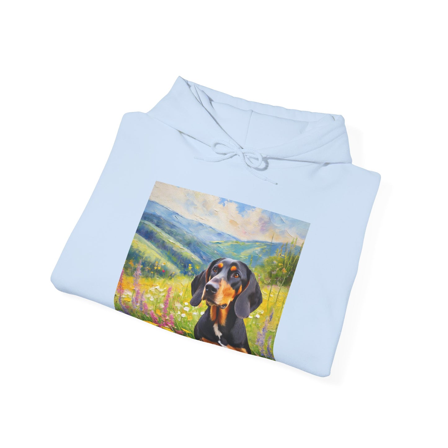 Black & Tan Coonhound Unisex 50/50 Hooded Sweatshirt