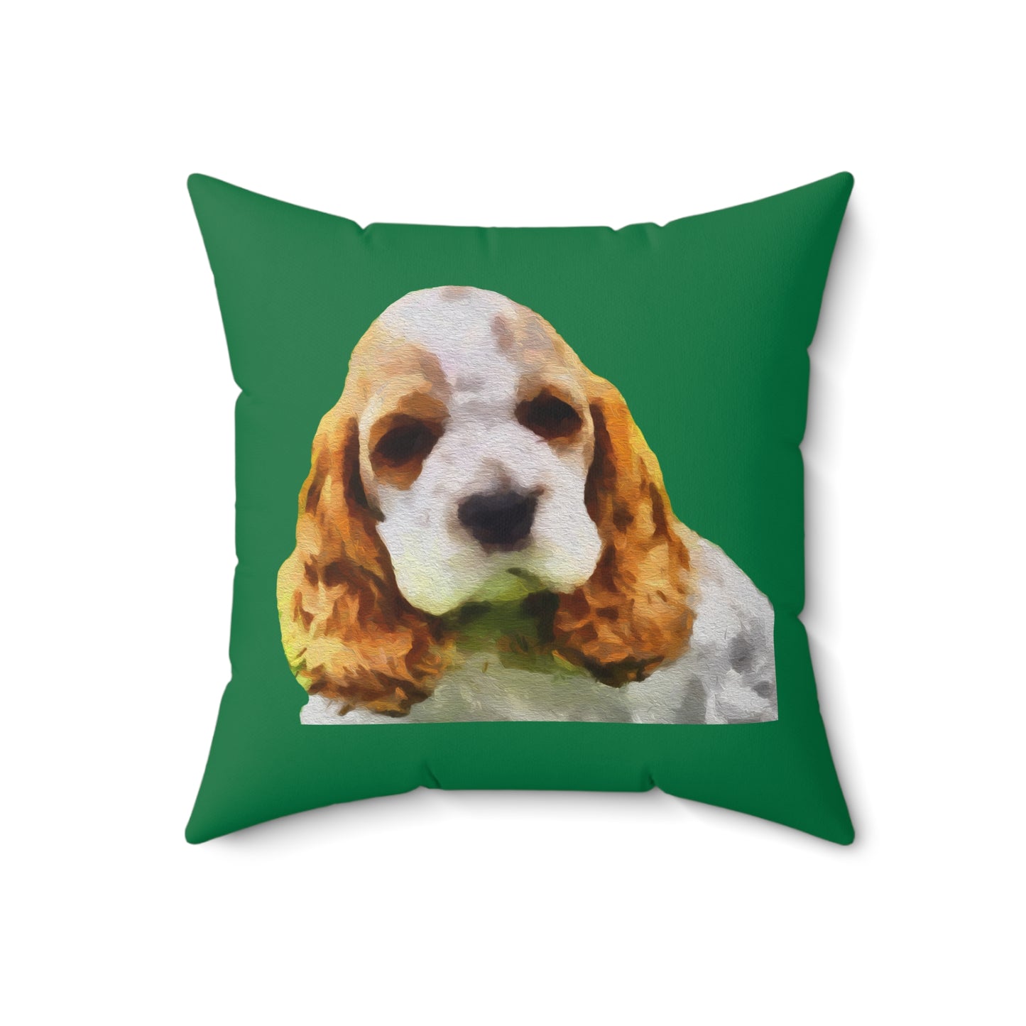 Cocker Spaniel 'Hogan' Spun Polyester Throw Pillow