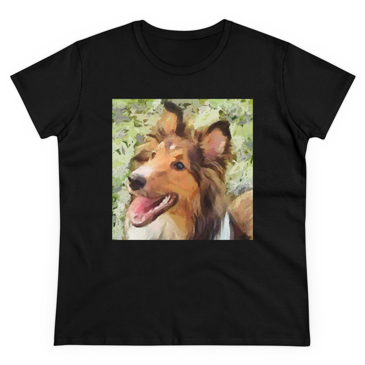 Sheltie - Shetland Sheep Dog 'Sheltie Mae' Women's Midweight Cotton Te