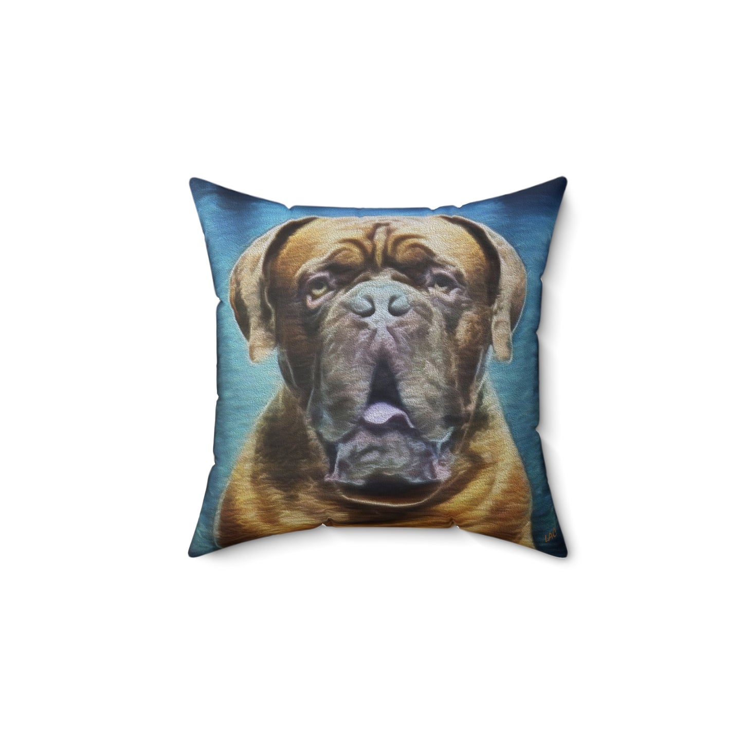 Dogue de Bordeaux Spun Polyester Throw Pillow