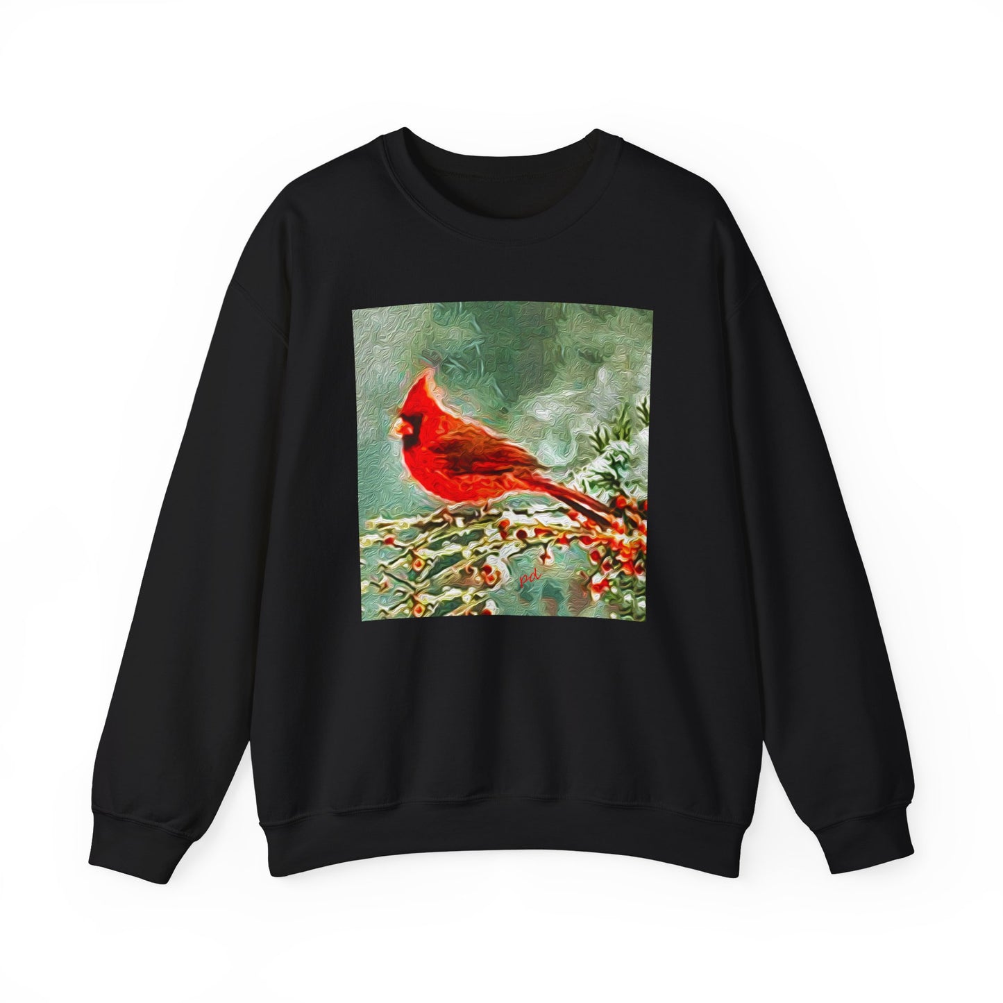 Winter Cardinal Unisex 50/50 Crewneck Sweatshirt
