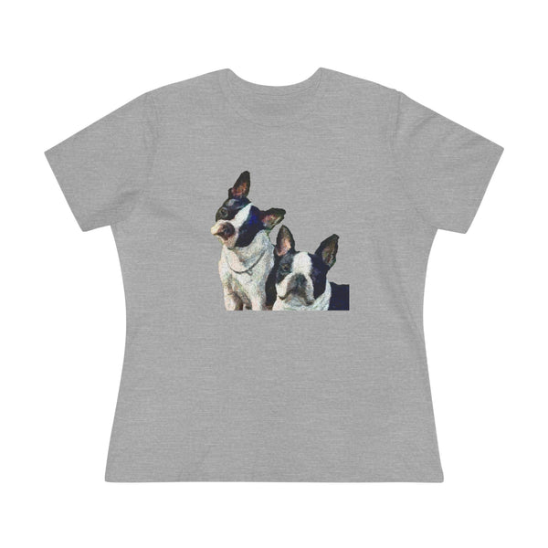 Boston Terriers 'Skipper and Dee Dee' Women's Relaxed Fit Cotton Tee